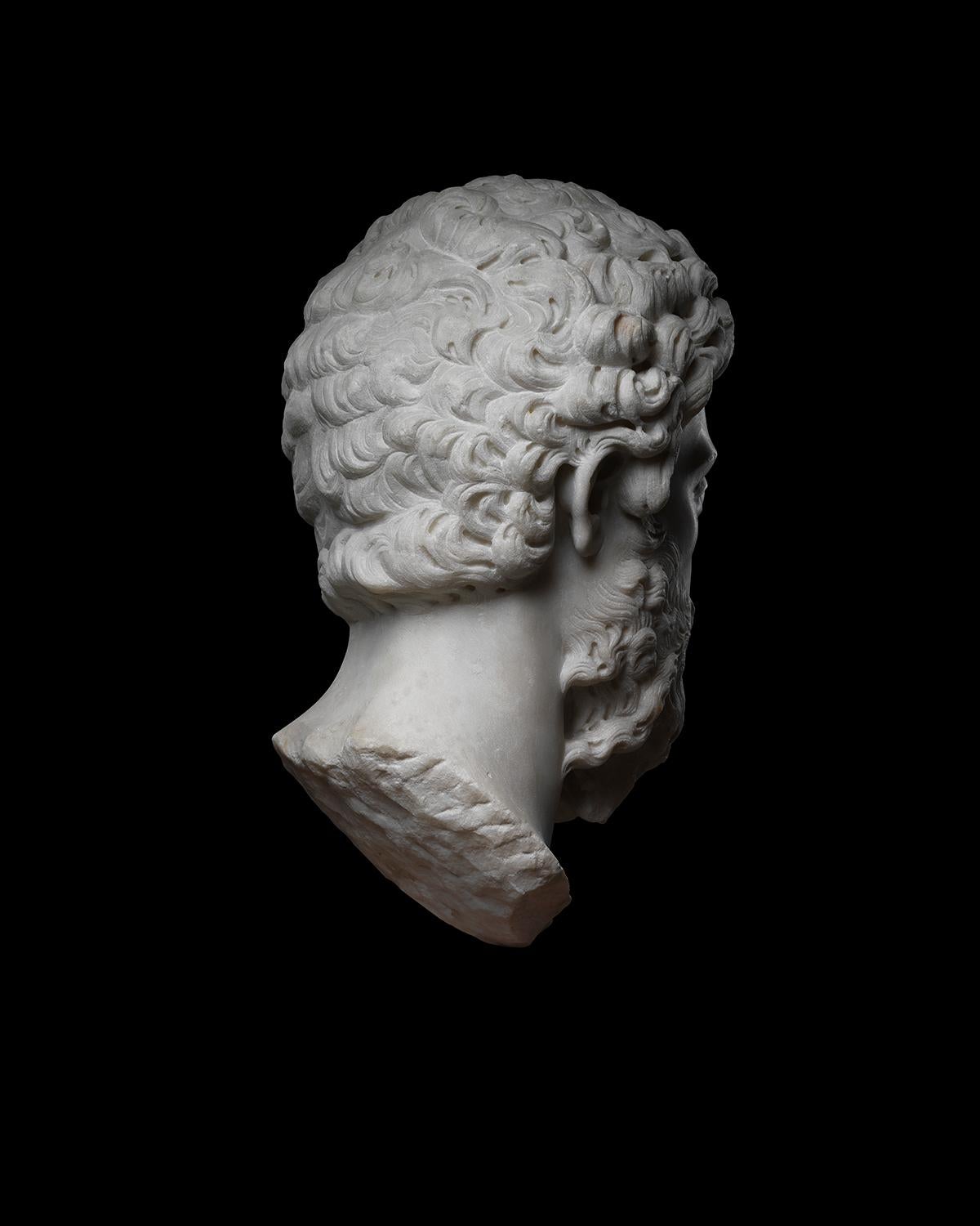 Retrato Cabeza del emperador Marco Aurelio en venta 3