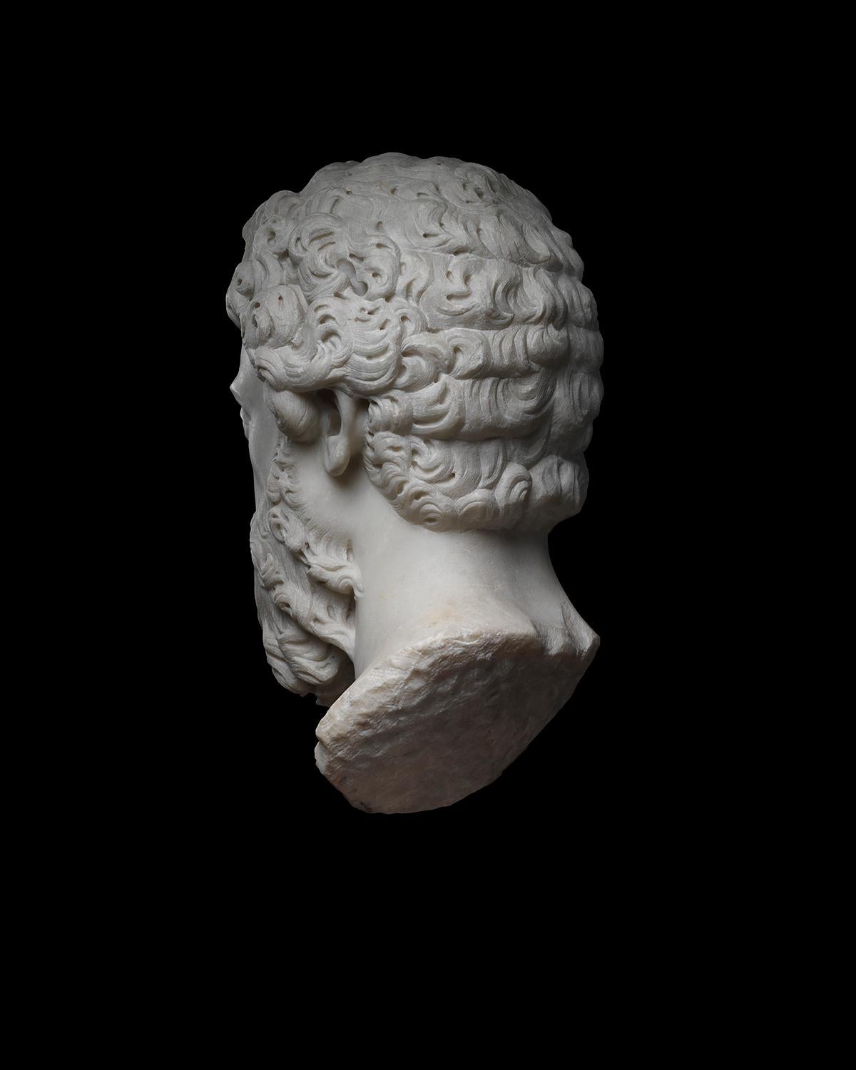 Retrato Cabeza del emperador Marco Aurelio en venta 7