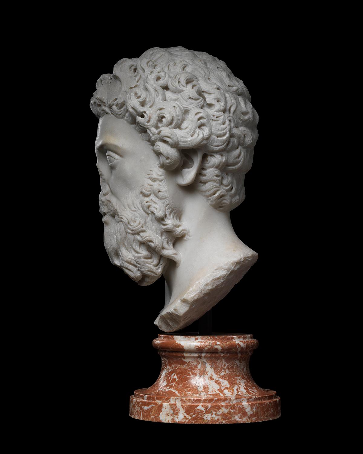 Retrato Cabeza del emperador Marco Aurelio en venta 8