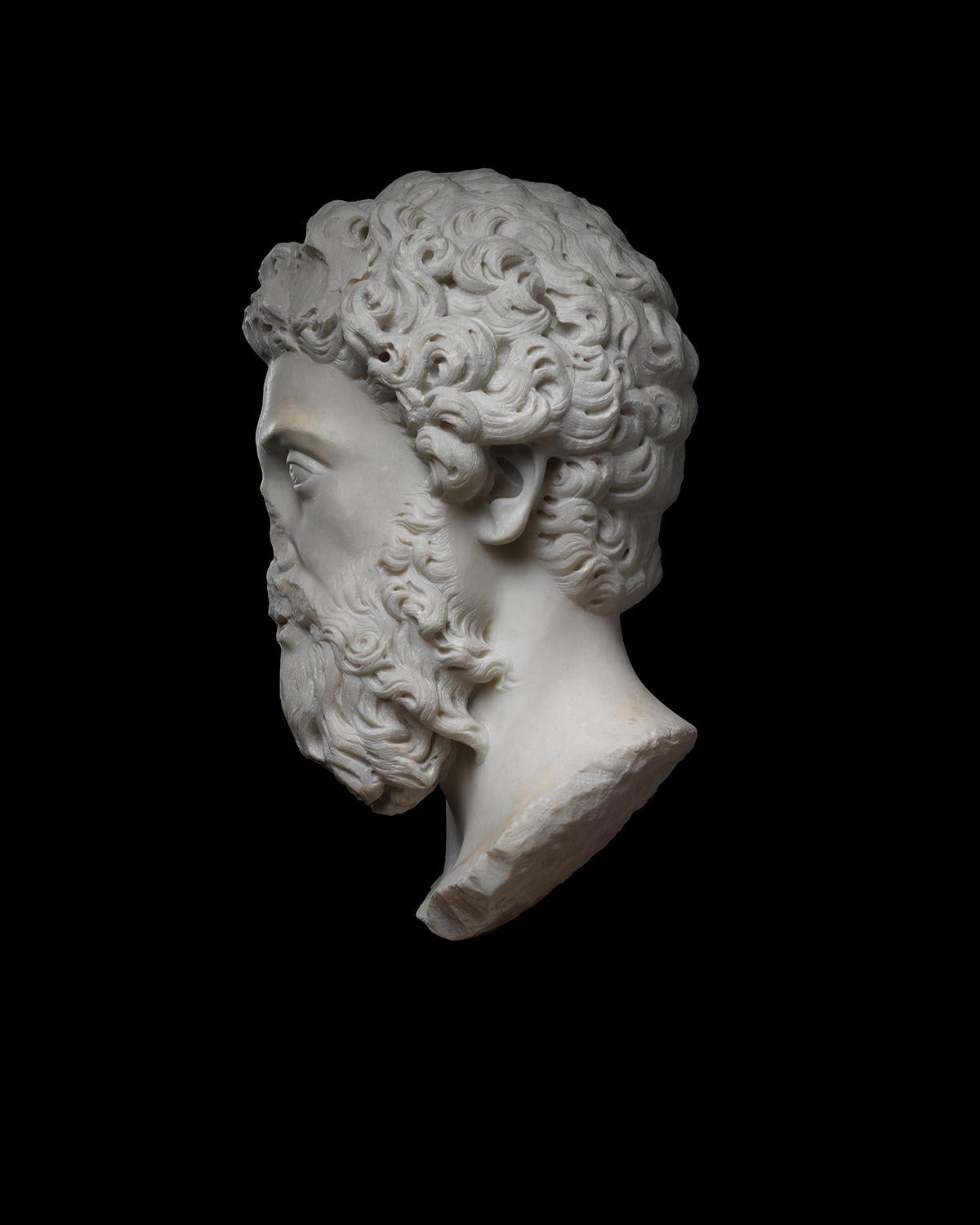 Retrato Cabeza del emperador Marco Aurelio en venta 9
