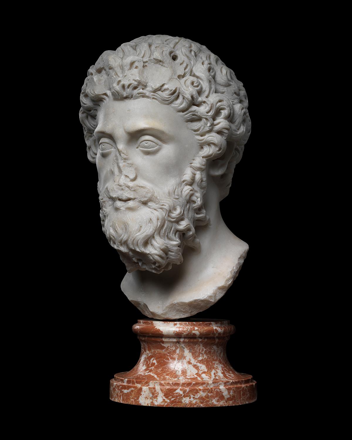 Retrato Cabeza del emperador Marco Aurelio en venta 10
