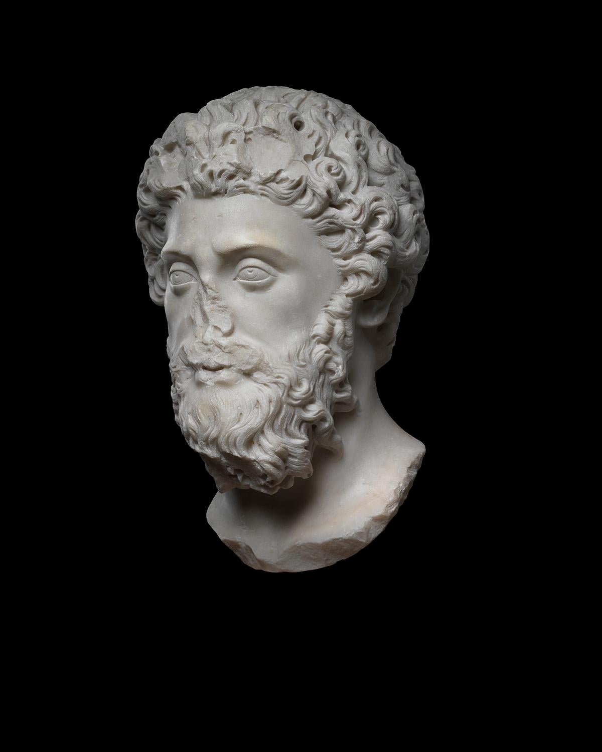 Retrato Cabeza del emperador Marco Aurelio en venta 11