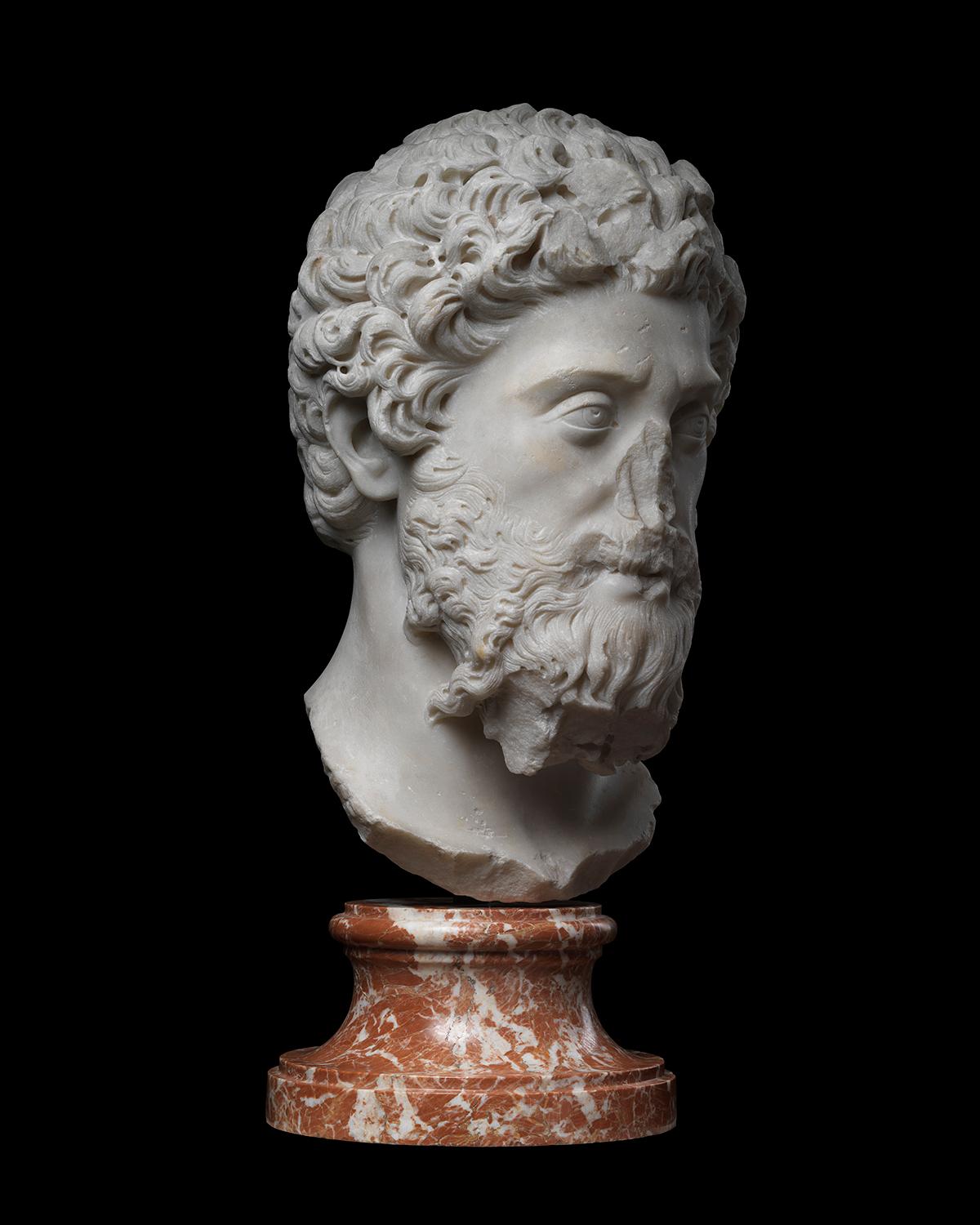 Retrato Cabeza del emperador Marco Aurelio en Desgastado estado para la venta en London, GB