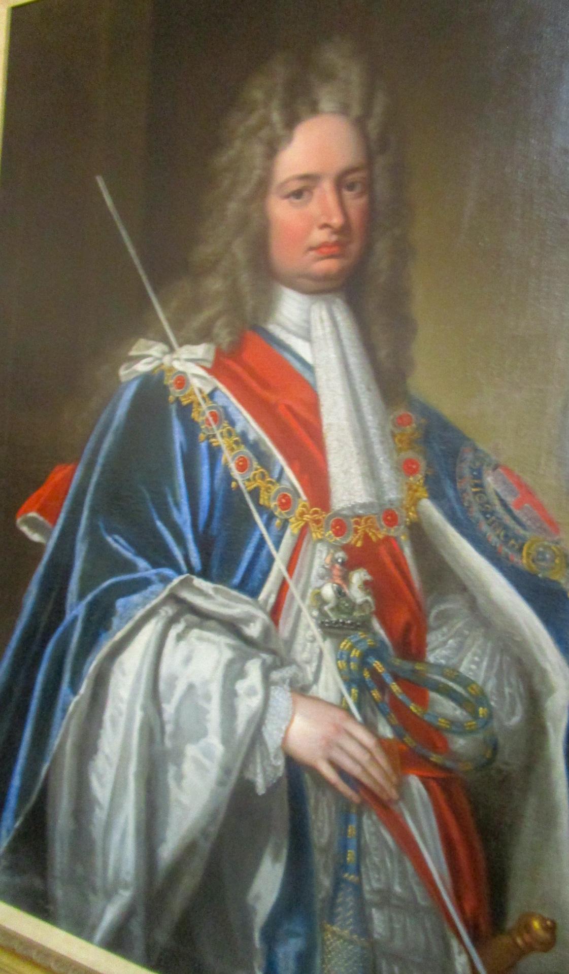 Porträt in Öl von Robert Harley, 1. Earl of Oxford, von Sir Godfrey Kneller (Georgian) im Angebot