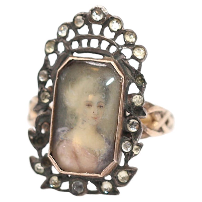 Portrait Lady Miniature Ring, 1790