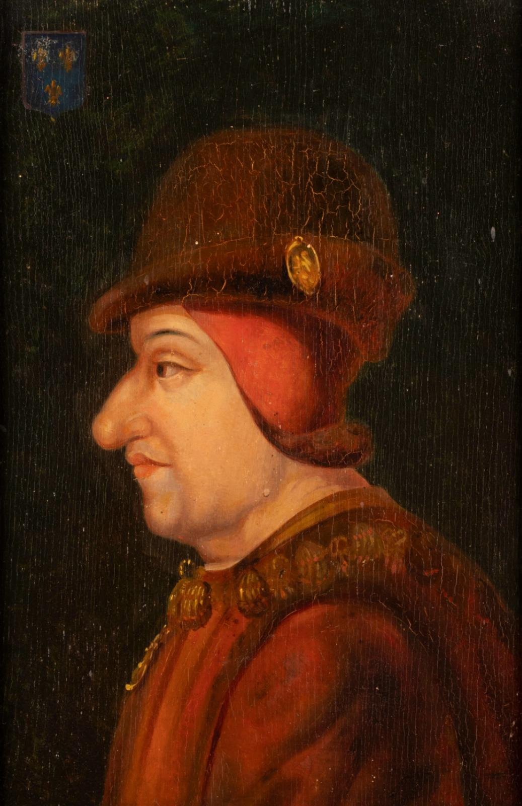 French Portrait Louis XI of France End 17th Century