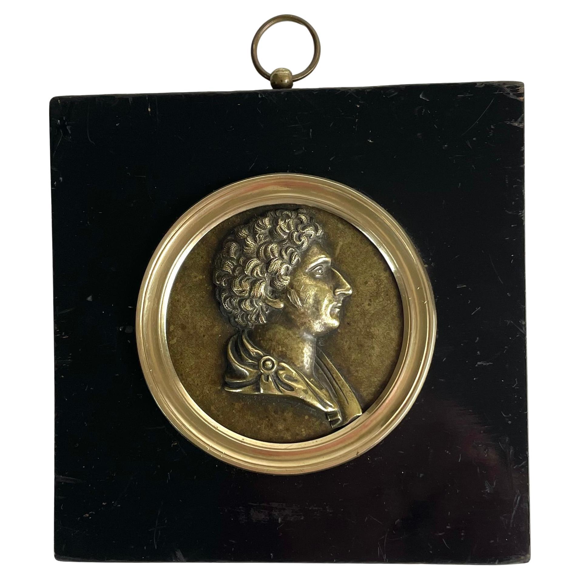 Medaglione con ritratto del re svedese Karl XIV Johan, Impero, 1820 ca.