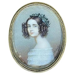 Miniature du portrait de la Princesse Alexandra V.I.I., par Stieler