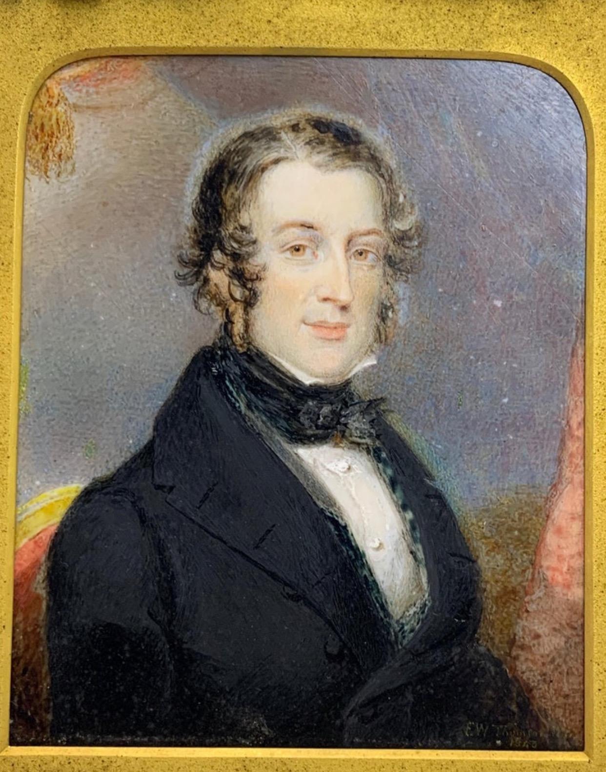 Late 19th Century Portrait Miniatures of a Gentleman, Edward William Thomson 'British 1770-1847' For Sale