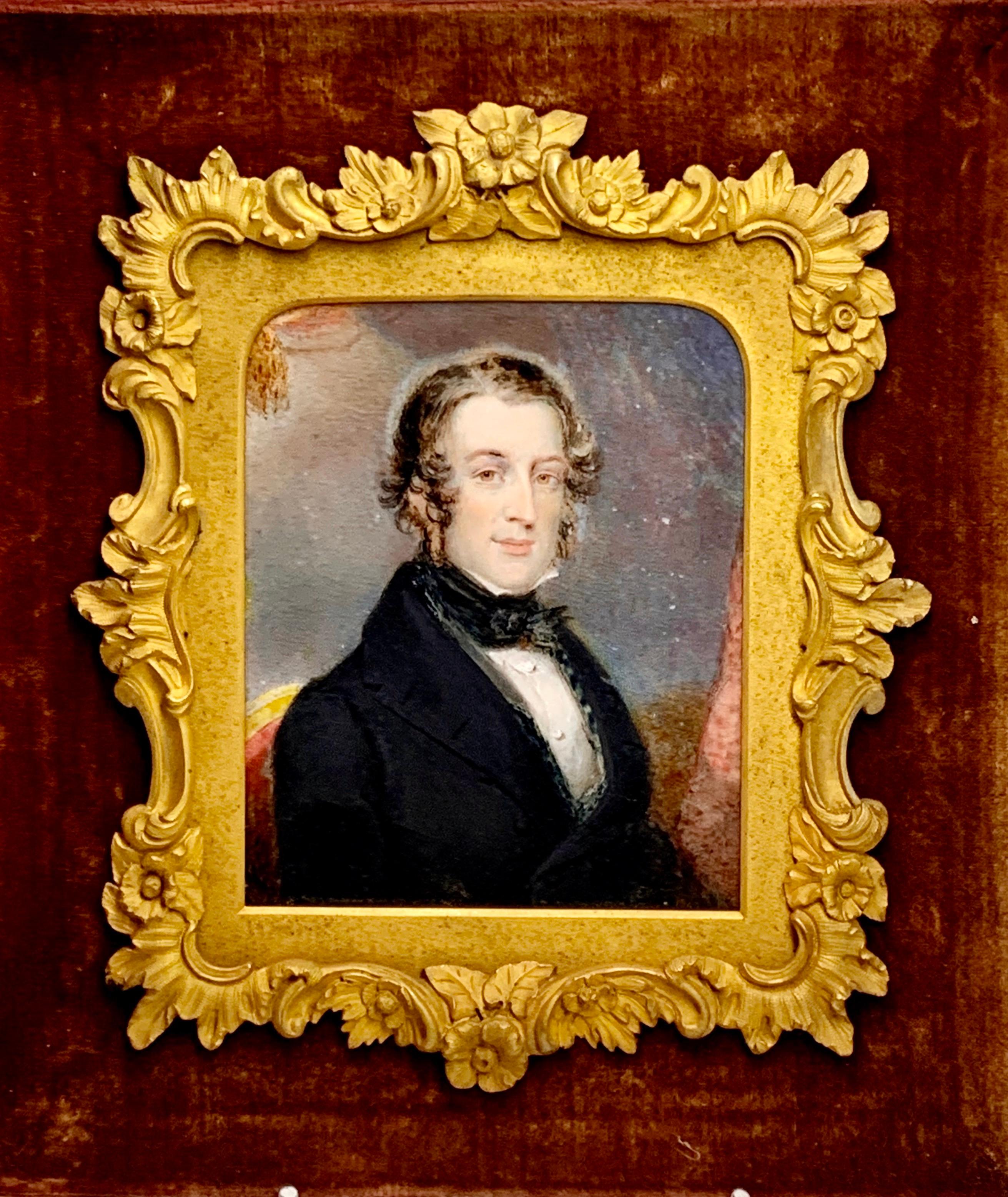Paint Portrait Miniatures of a Gentleman, Edward William Thomson 'British 1770-1847'