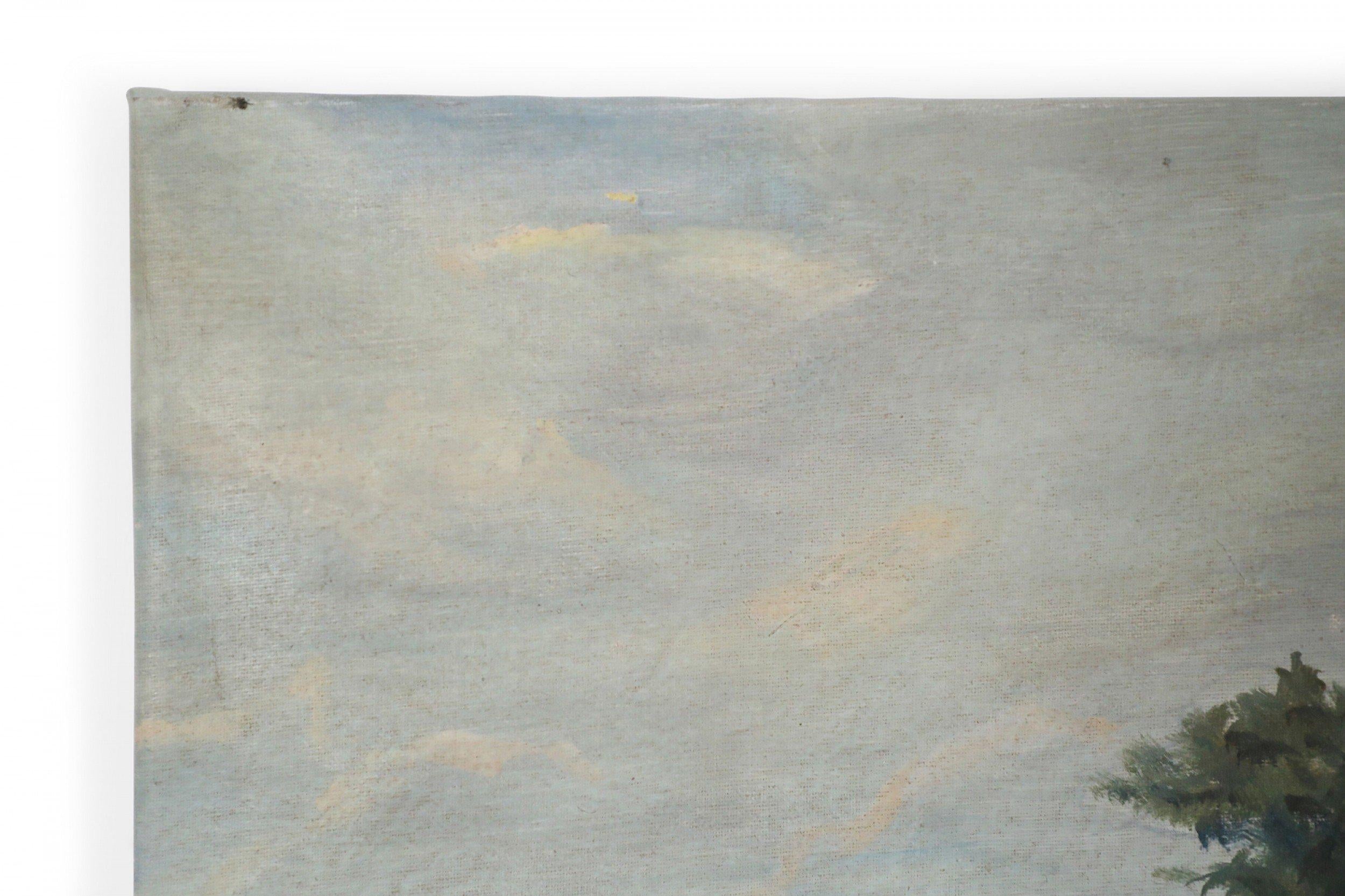Portrait d'un chien de basset dans la nature, peinture sur toile en vente 1