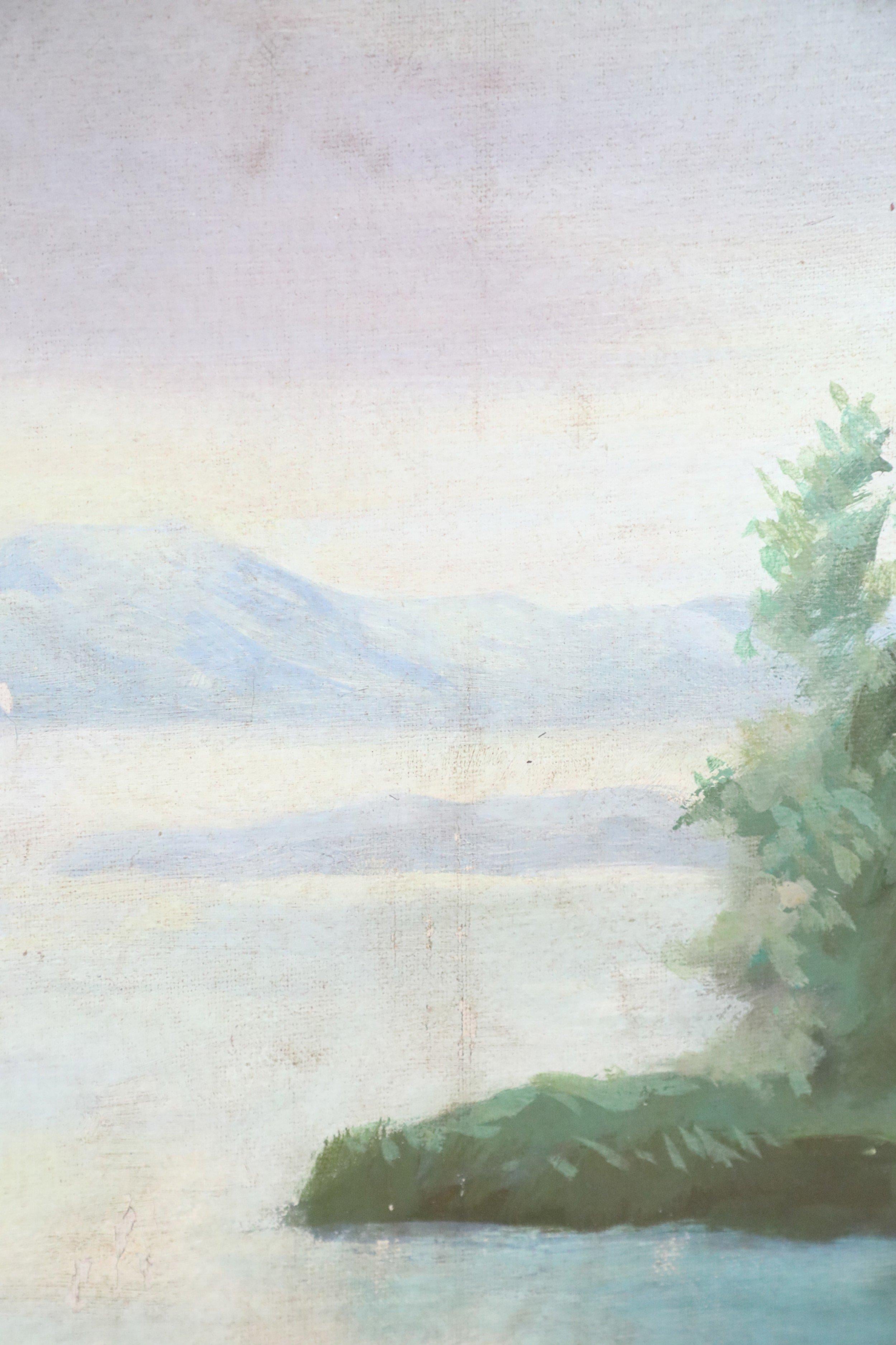Ritratto di un Beagle Pittura a olio su tela in vendita 1