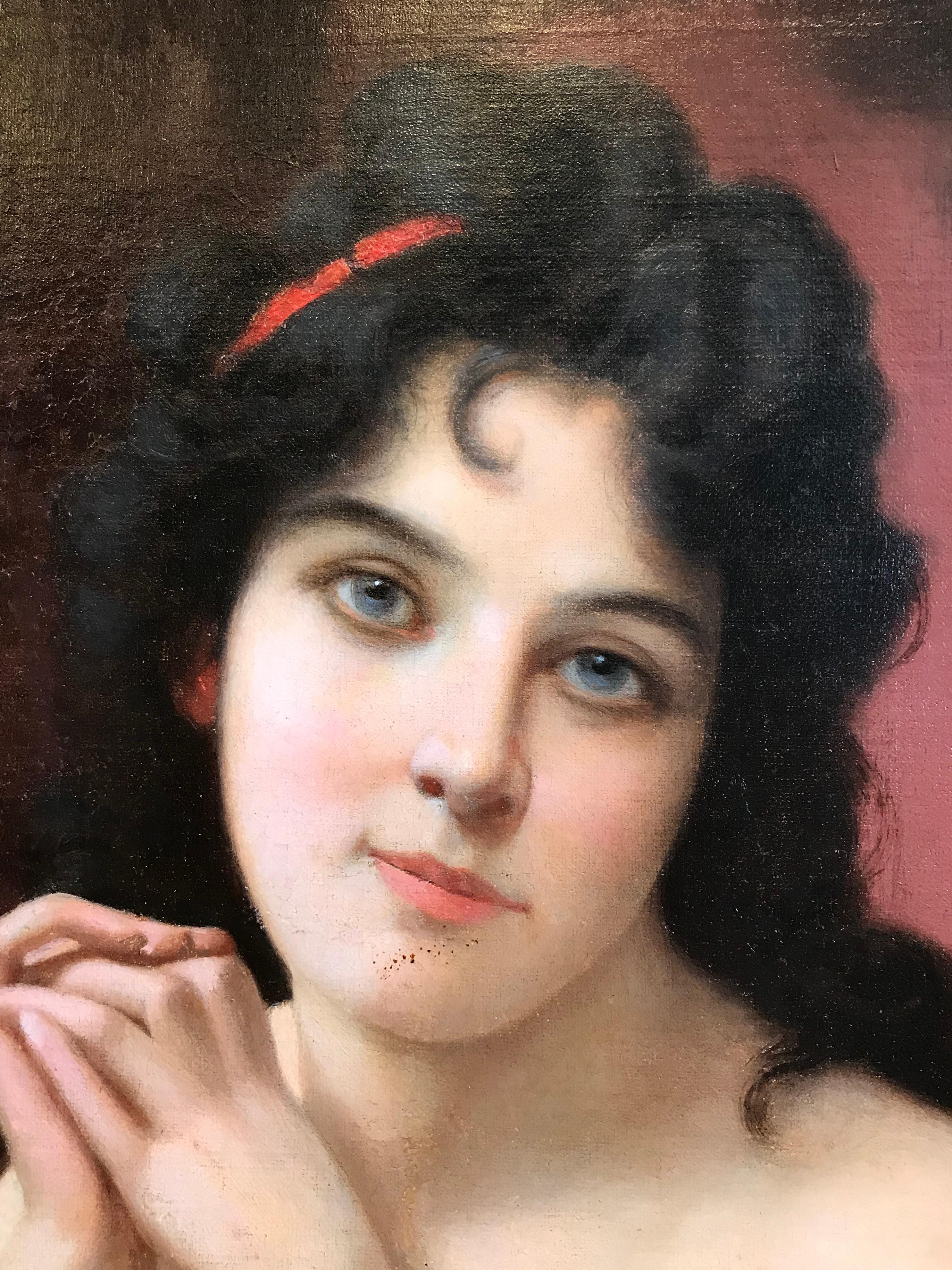 Portrait of a Beauty by Vincent G. Stiepevich In Good Condition In West Palm Beach, FL