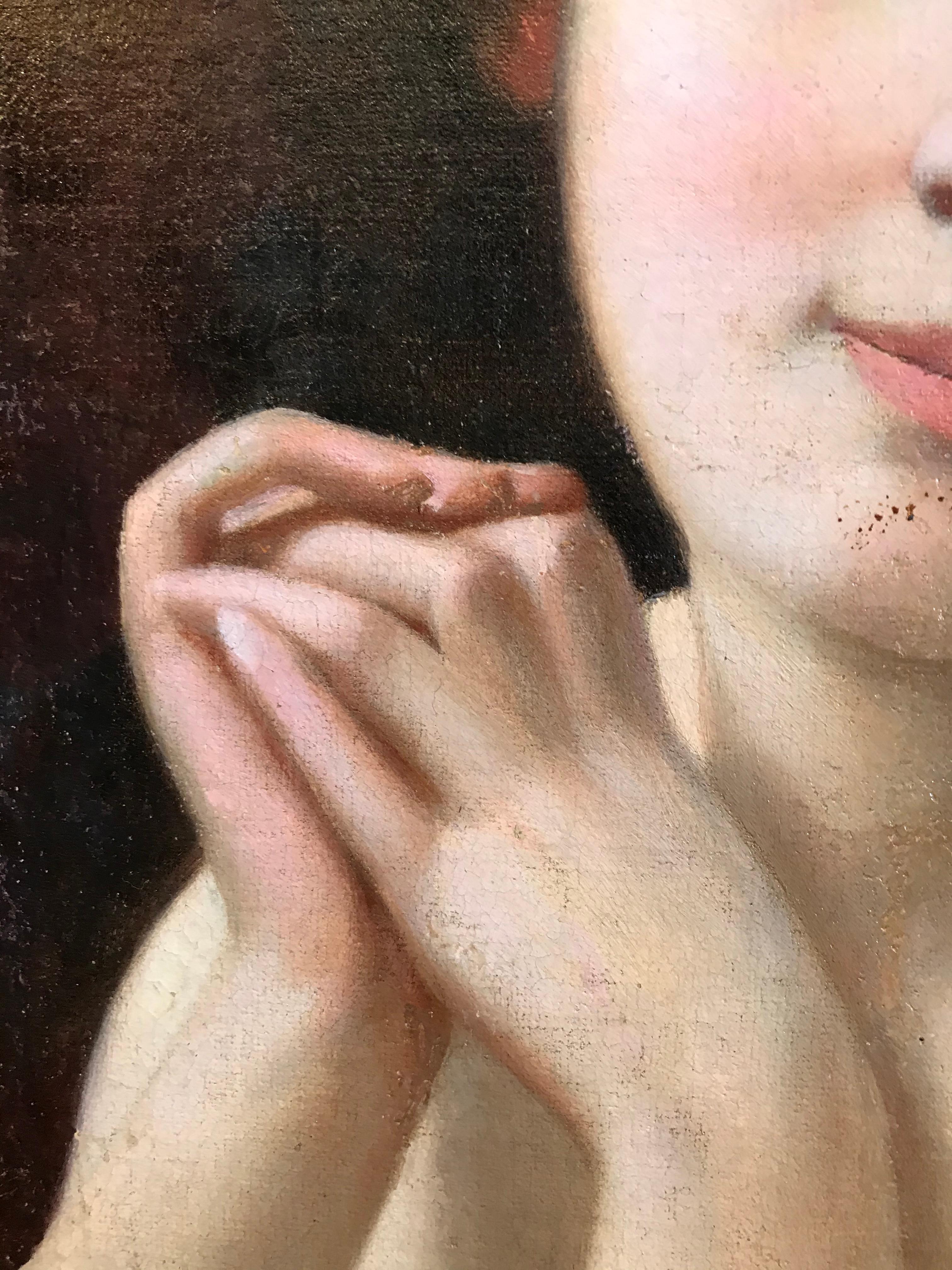 Canvas Portrait of a Beauty by Vincent G. Stiepevich
