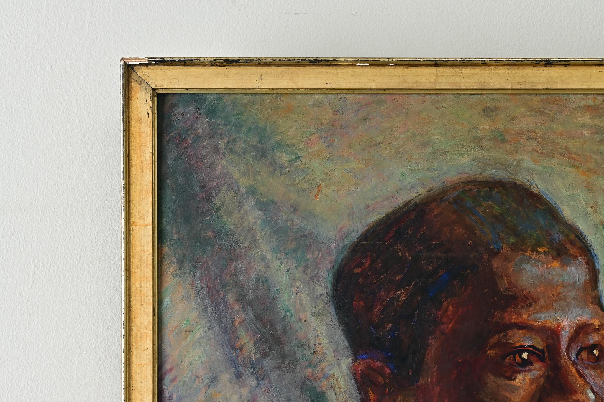 French Antique Portrait by J. Gallois In Good Condition In Baton Rouge, LA