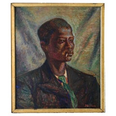 French Antique Portrait by J. Gallois