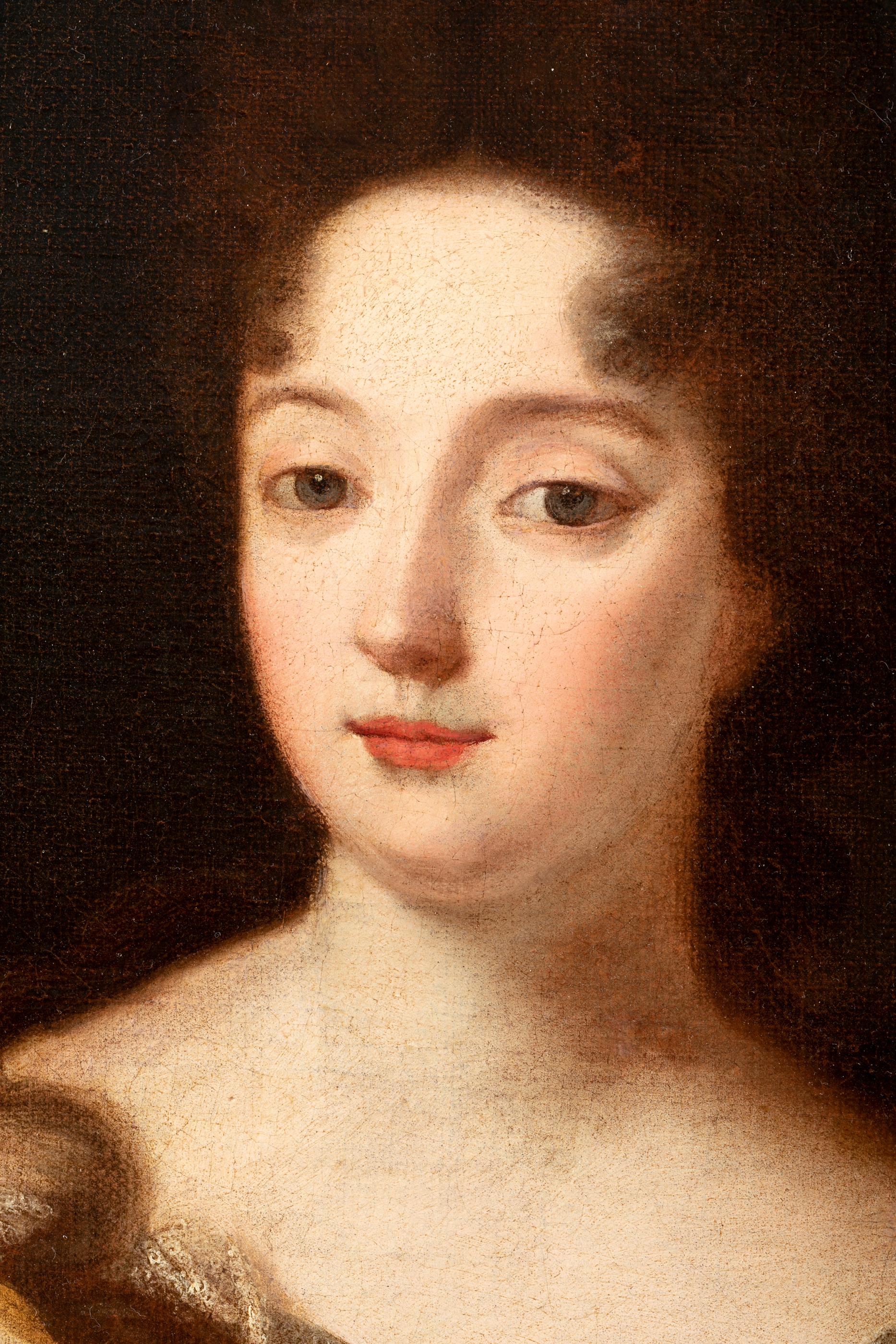 French Portrait of a Blood Princess During the Reign of Louis XIV Entourage P. Mignard