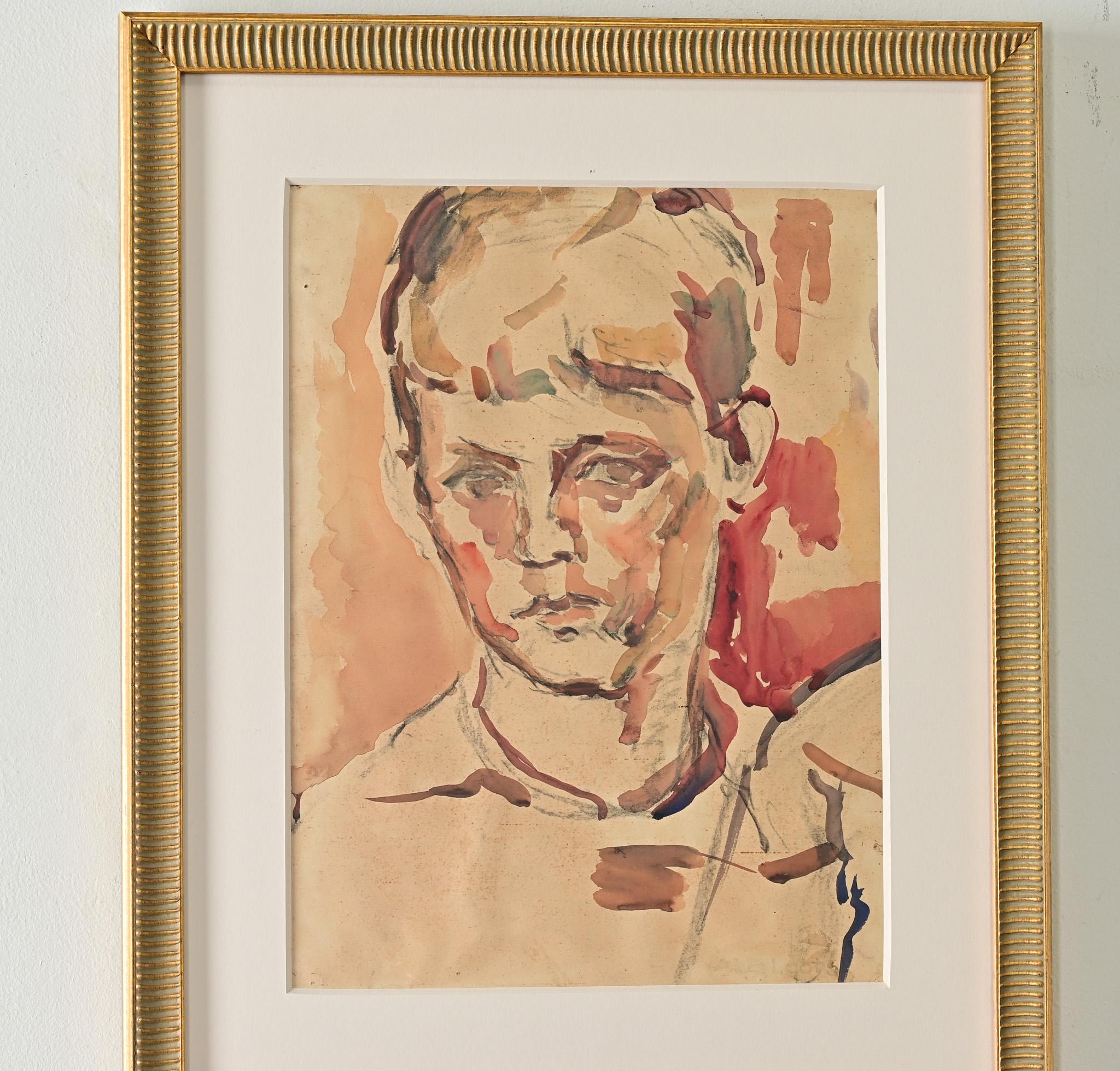 Porträt eines Jungen, gerahmt (Französisch)