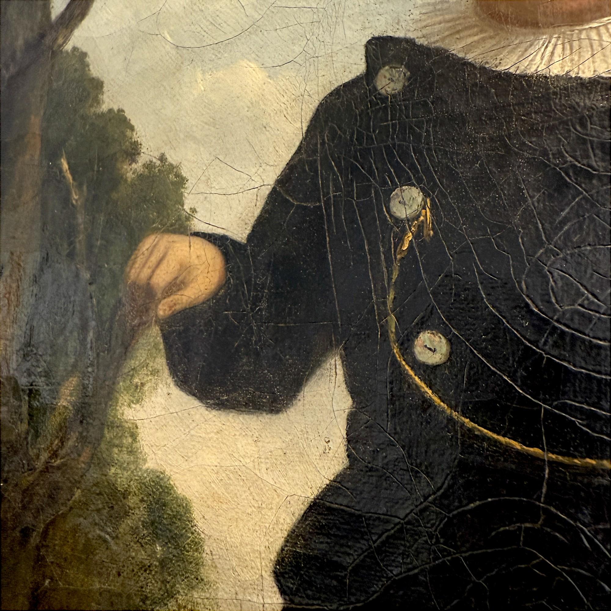 Retrato de un niño en un paisaje, por el monogramista MW, siglo XIX en venta 2