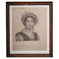 Antique Portrait of a French Woman (1817 Dessin)