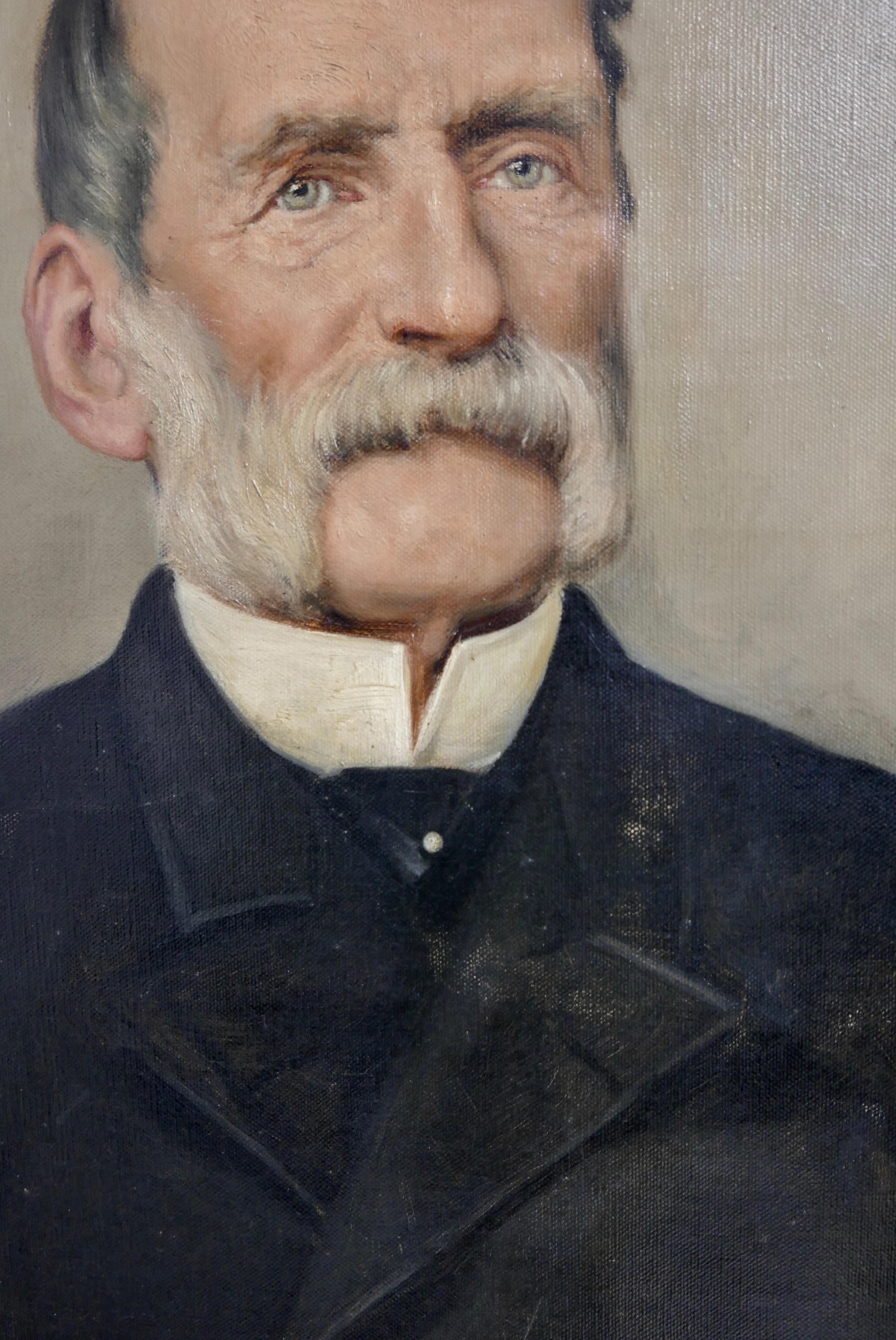 Paint Portrait of a Gentleman, American School, Mid-19th Century