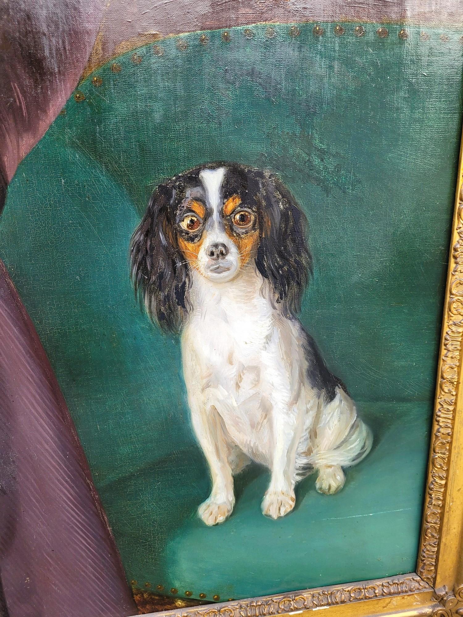 Retrato De Un Caballero Y Su Perro (h160cm), Enmarcado Hst, Siglo XIX siglo XIX en venta