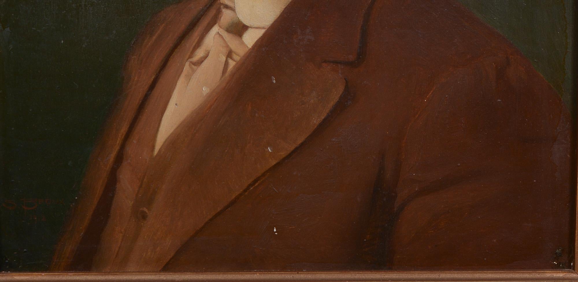 Francese Ritratto di un gentiluomo di Silas Broux , 1912 in vendita