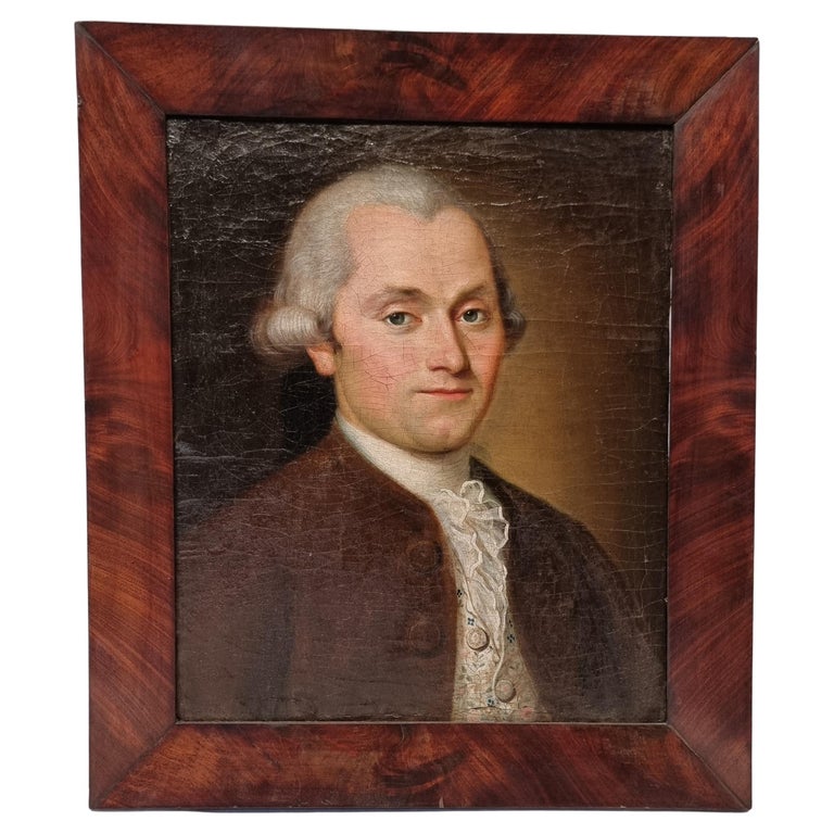 Portrait Of A Gentleman - French School - Oil On Canvas - 18th For Sale ...
