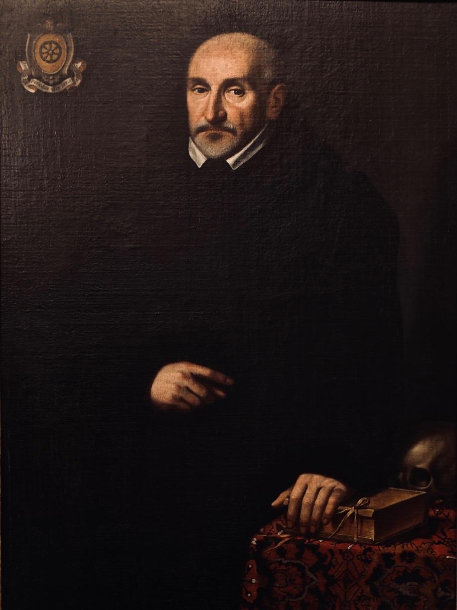 italien Portrait d'homme de la famille Della Ruota, Lombardie, dat de 1624 en vente