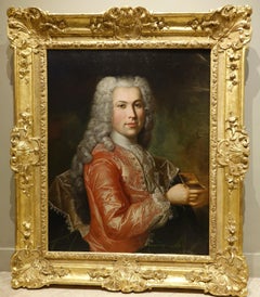 Portrait of a Gentleman holding a snuffbox, France circa 1730