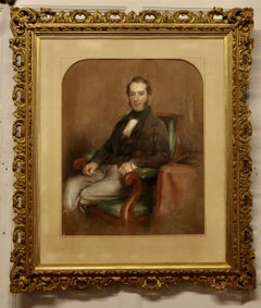 Portrait of a Gentleman in pastel and Charcoal by Thomas Price Downes