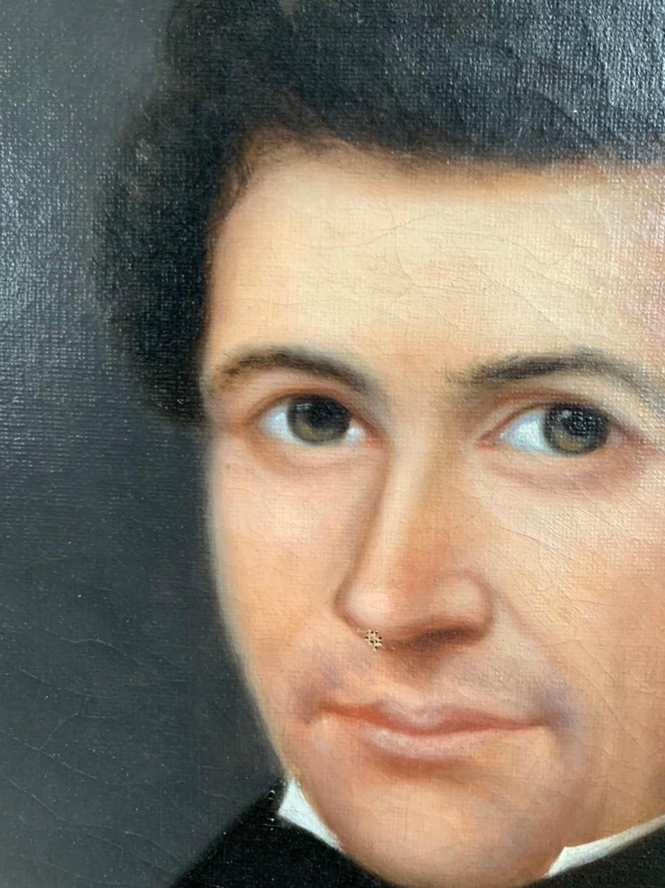 Oiled Portrait of a Gentleman, Oil on Canva Circa 19th Century