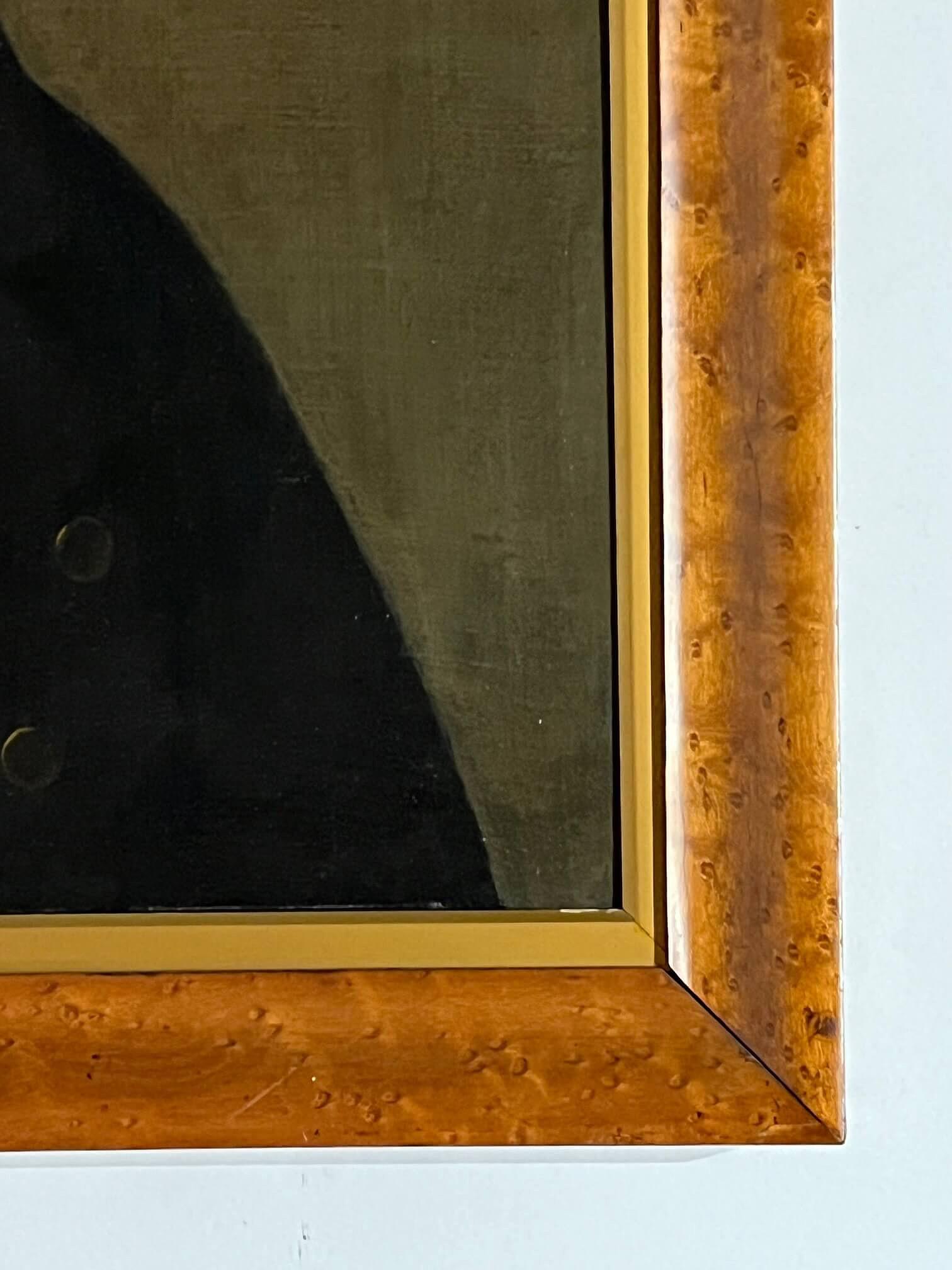 Bois Portrait d'un gentleman aux yeux bleus et perçants, école de Raeburn, vers 1820 en vente