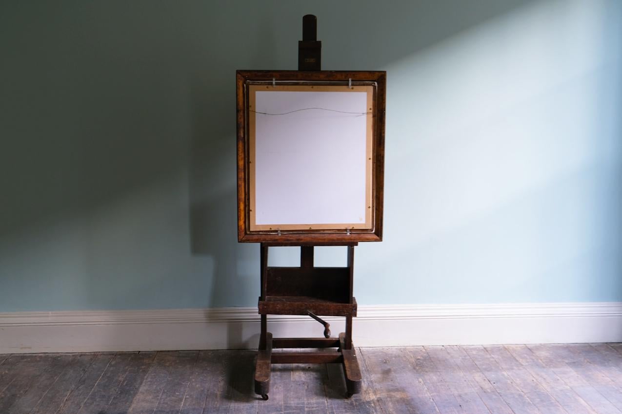 Hand-Painted Portrait of a Girl, Provincial School, 20th Century, Oil on Canvas For Sale