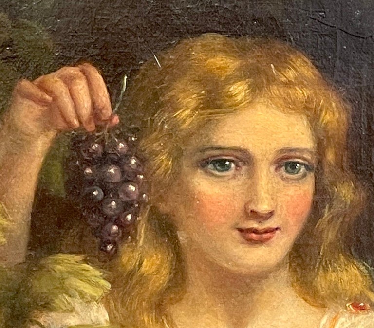 Italian Portrait of a Goddess of Wine, 19th Century, Roma For Sale
