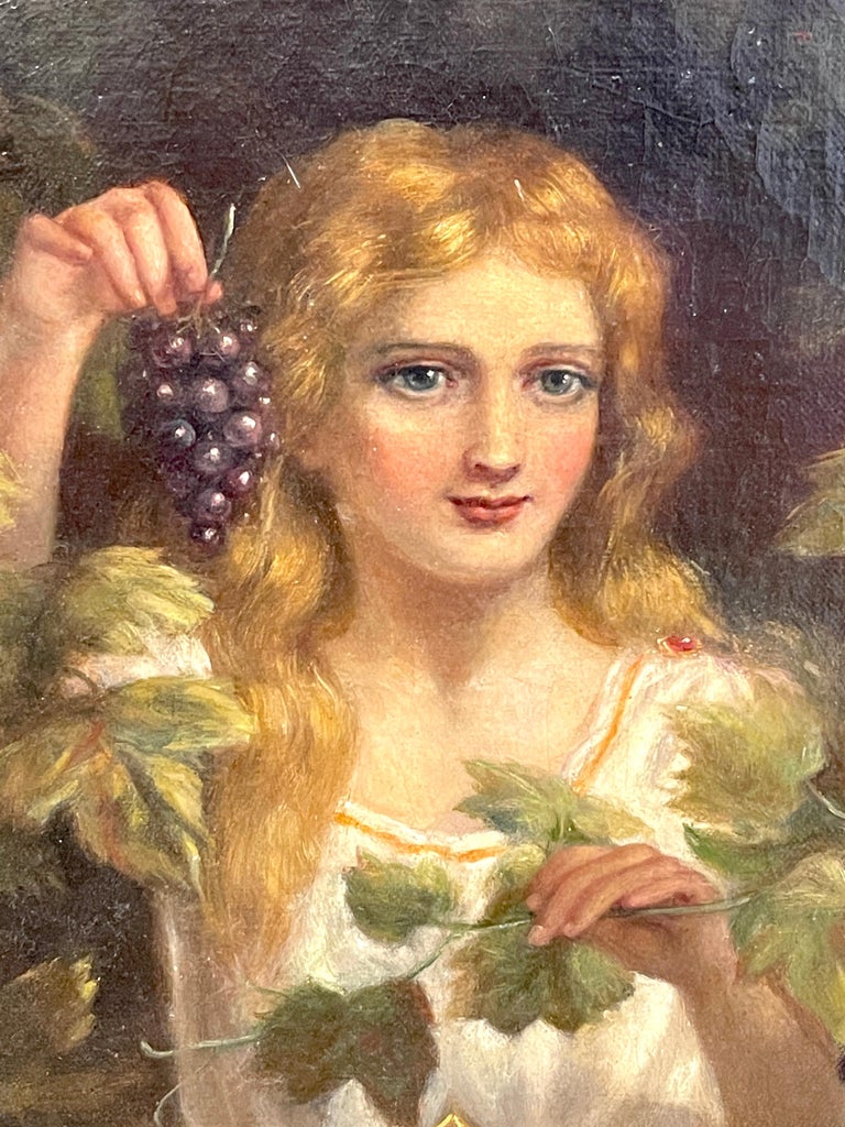 Portrait of a Goddess of Wine, 19th Century, Roma In Good Condition For Sale In West Palm Beach, FL