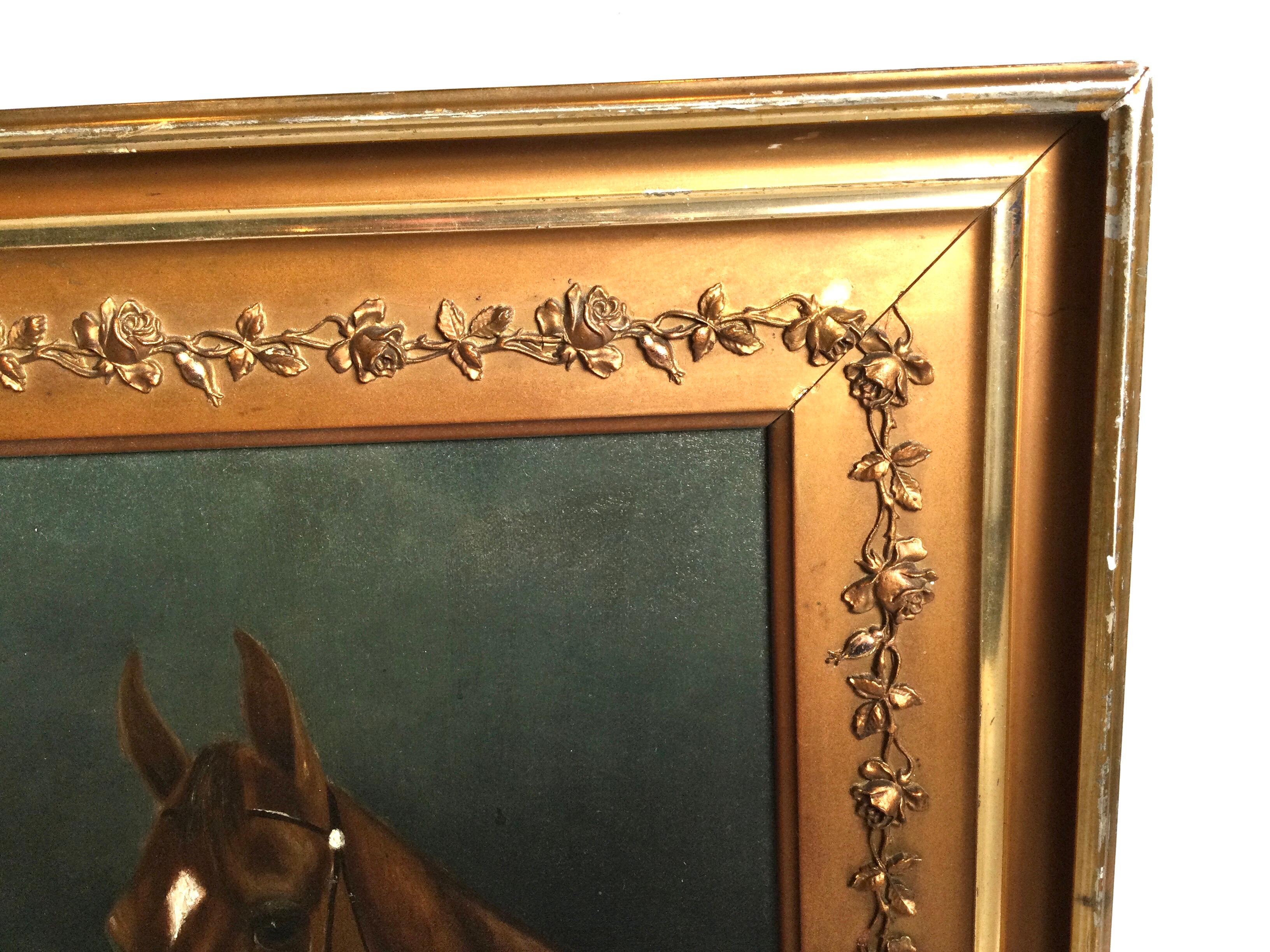 Américain Portrait d'un cheval, huile sur toile de William Van Zandt en vente