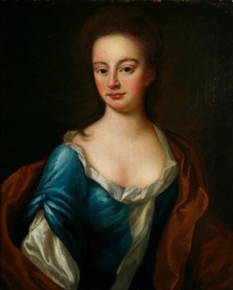 A stunning oil portrait in the manner of Allan Ramsay, a Scottish painter who was renowned for his portraits in the 18th century. (1813-1784)  This is a beautifully executed painting inspired by Allan's portrait of Katherine Hall of Dunglass,