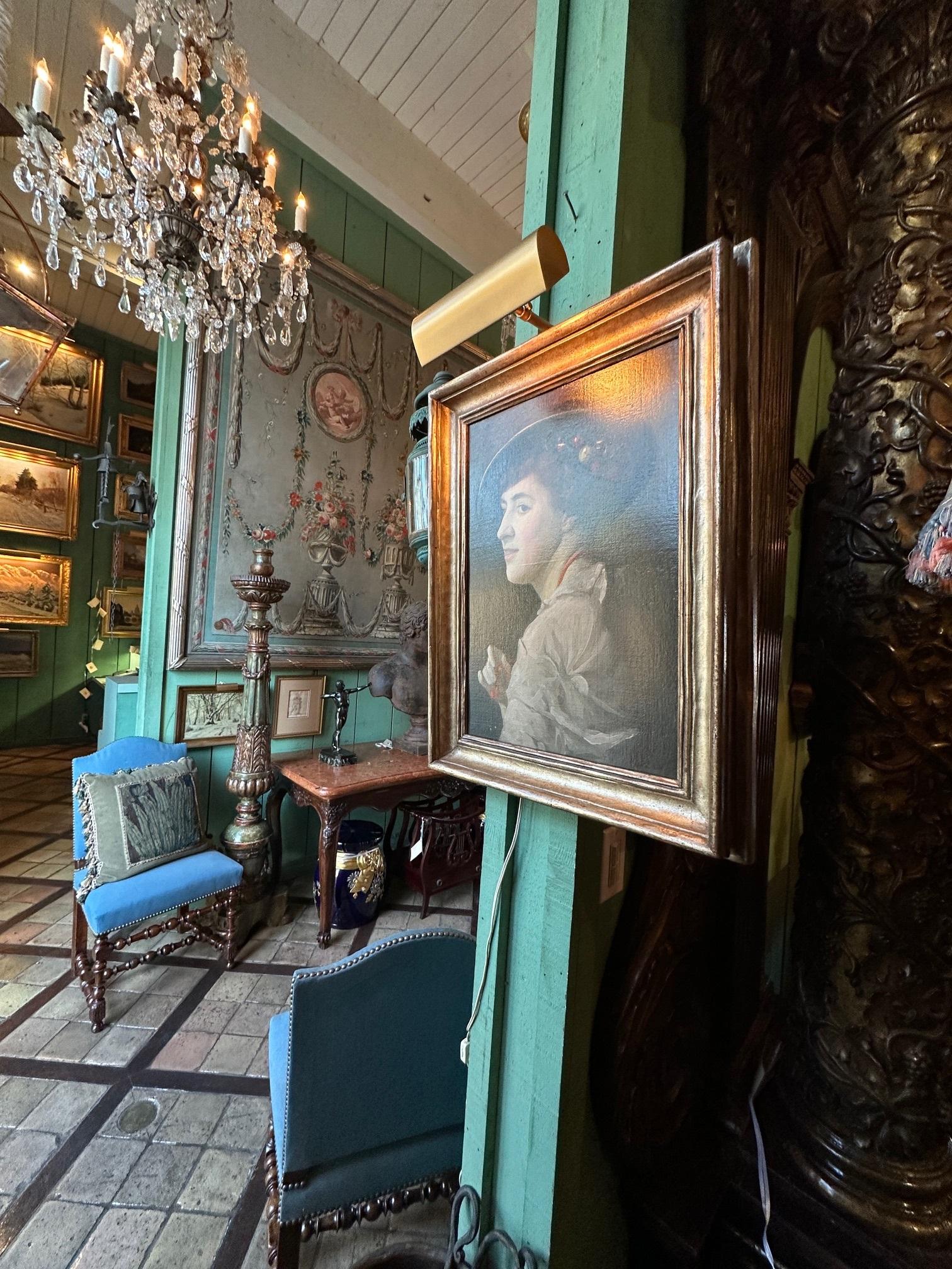 Ritratto di signora Pittore americano da parete Art Decor Pittura incorniciata LA in vendita 5