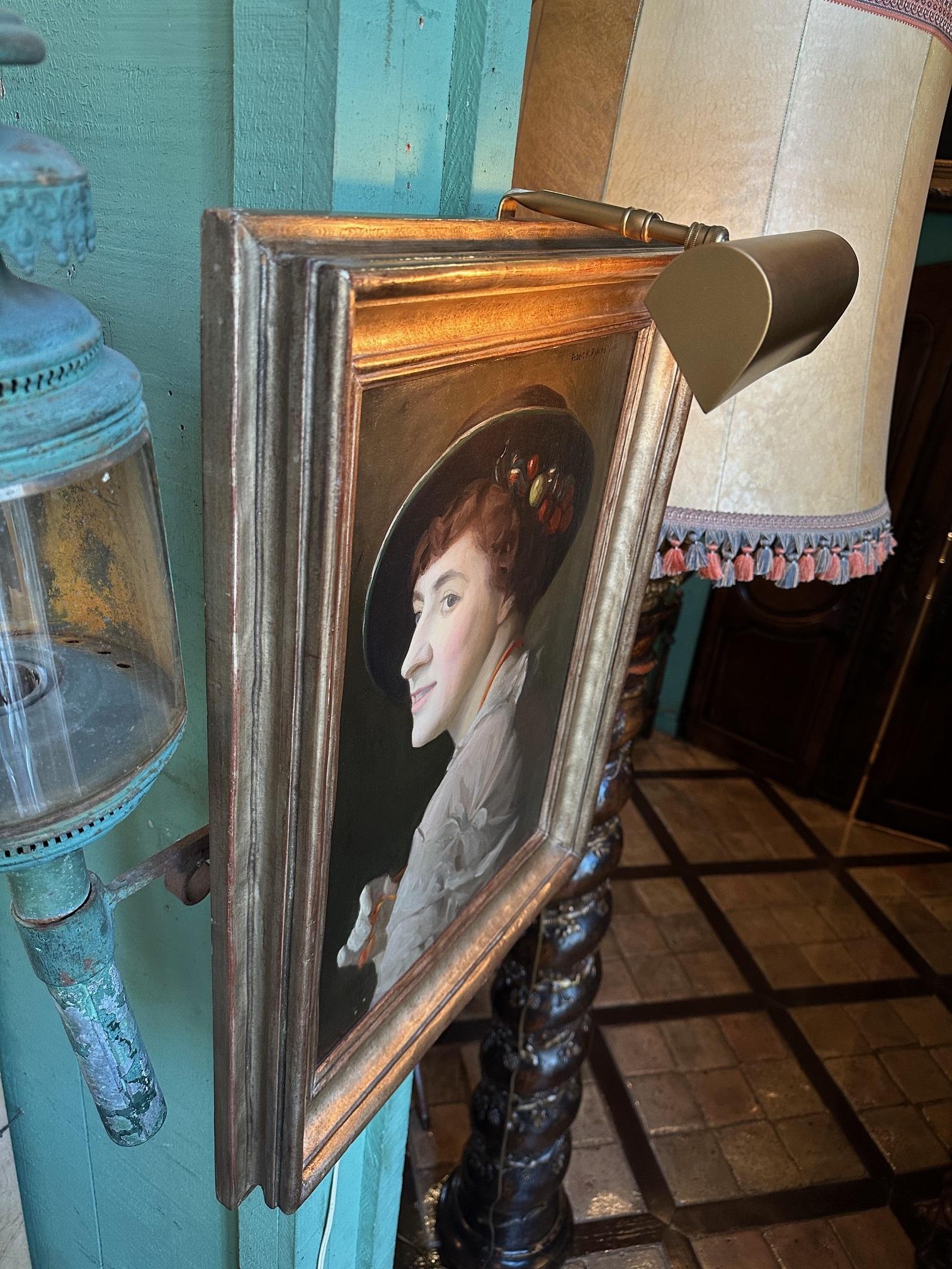 Ritratto di signora Pittore americano da parete Art Decor Pittura incorniciata LA in vendita 6