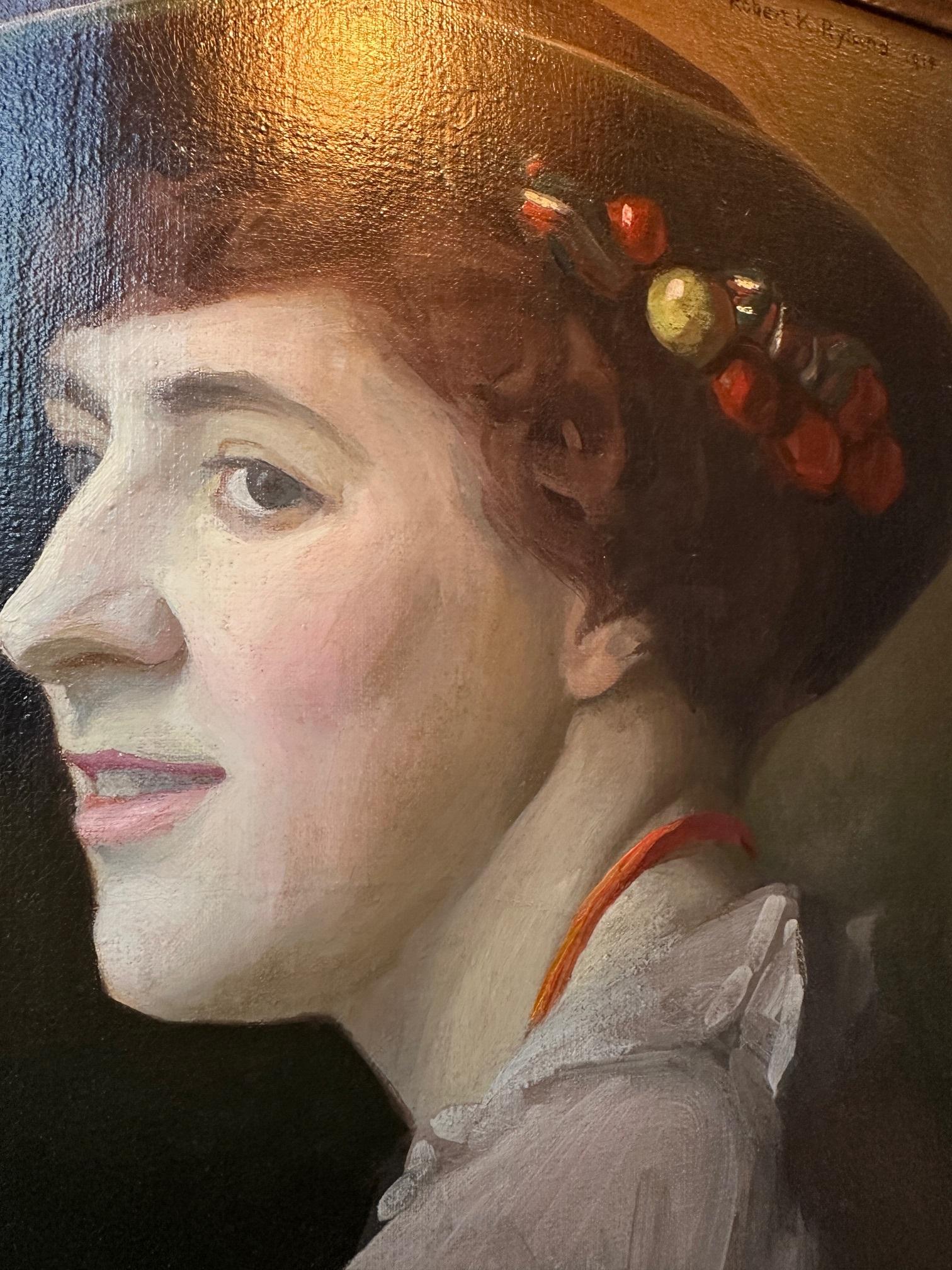 Ritratto di signora Pittore americano da parete Art Decor Pittura incorniciata LA in vendita 7