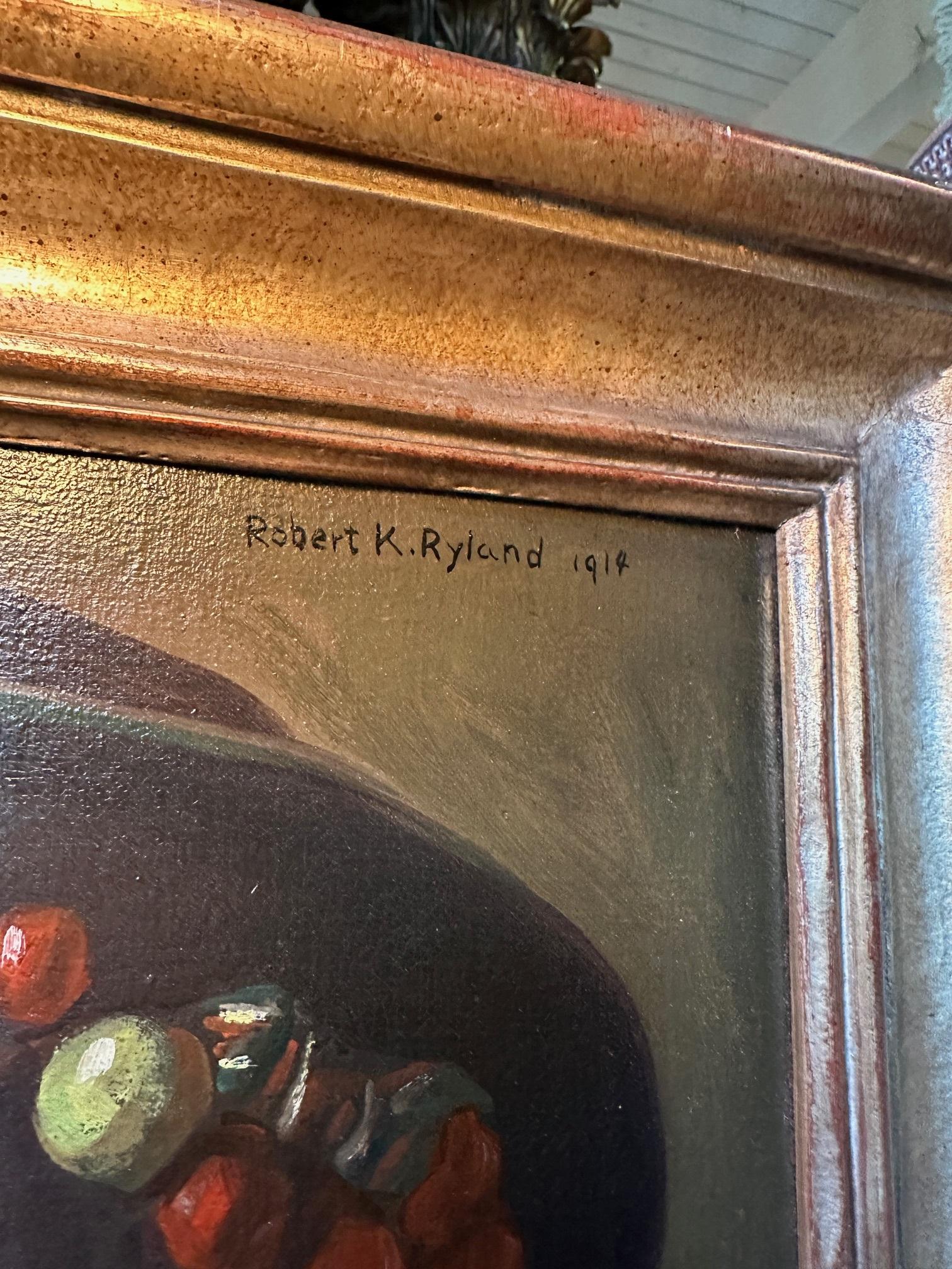 Ritratto di signora Pittore americano da parete Art Decor Pittura incorniciata LA in vendita 8