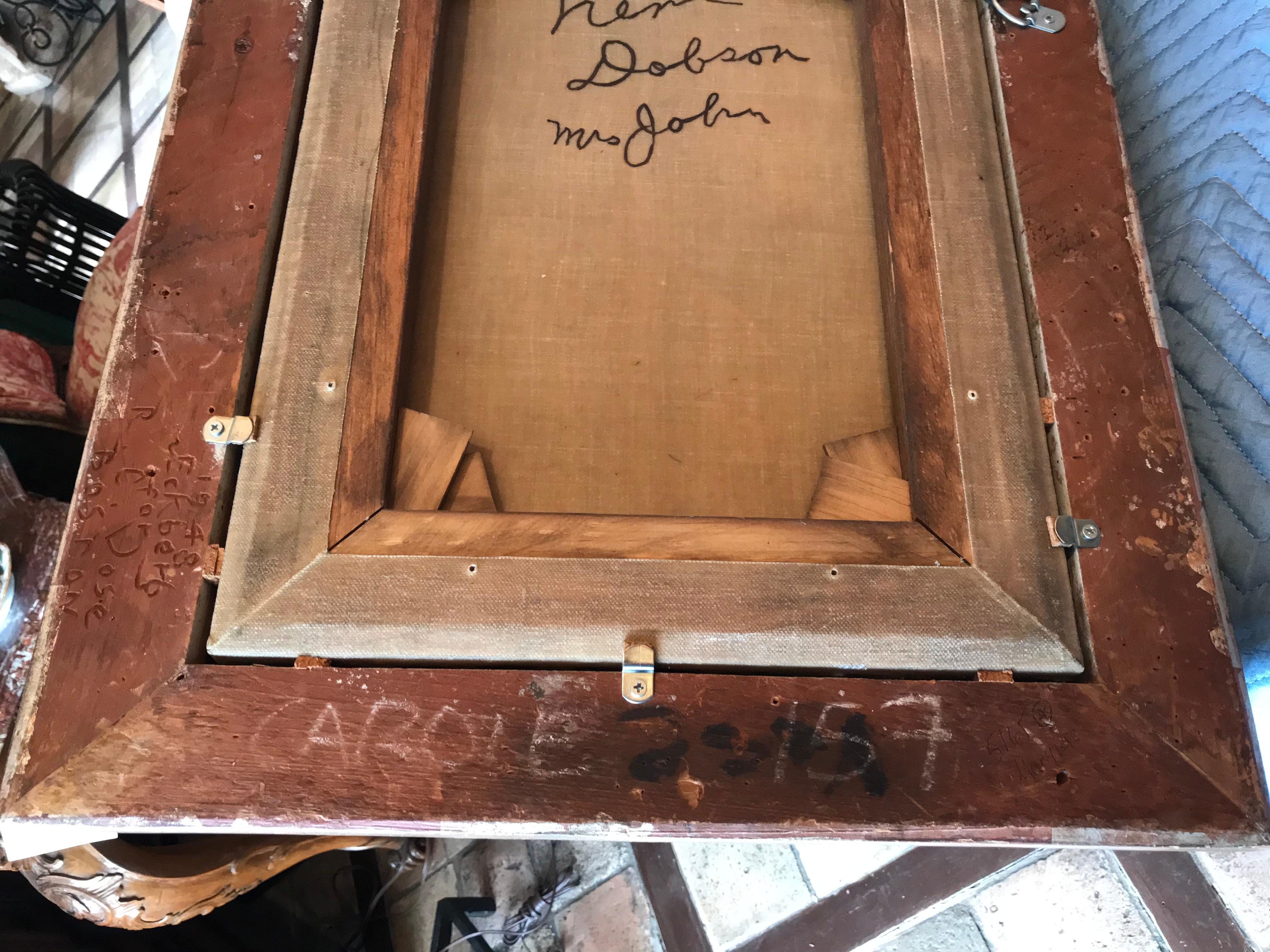Ritratto di signora Pittore americano da parete Art Decor Pittura incorniciata LA In condizioni buone in vendita a West Hollywood, CA