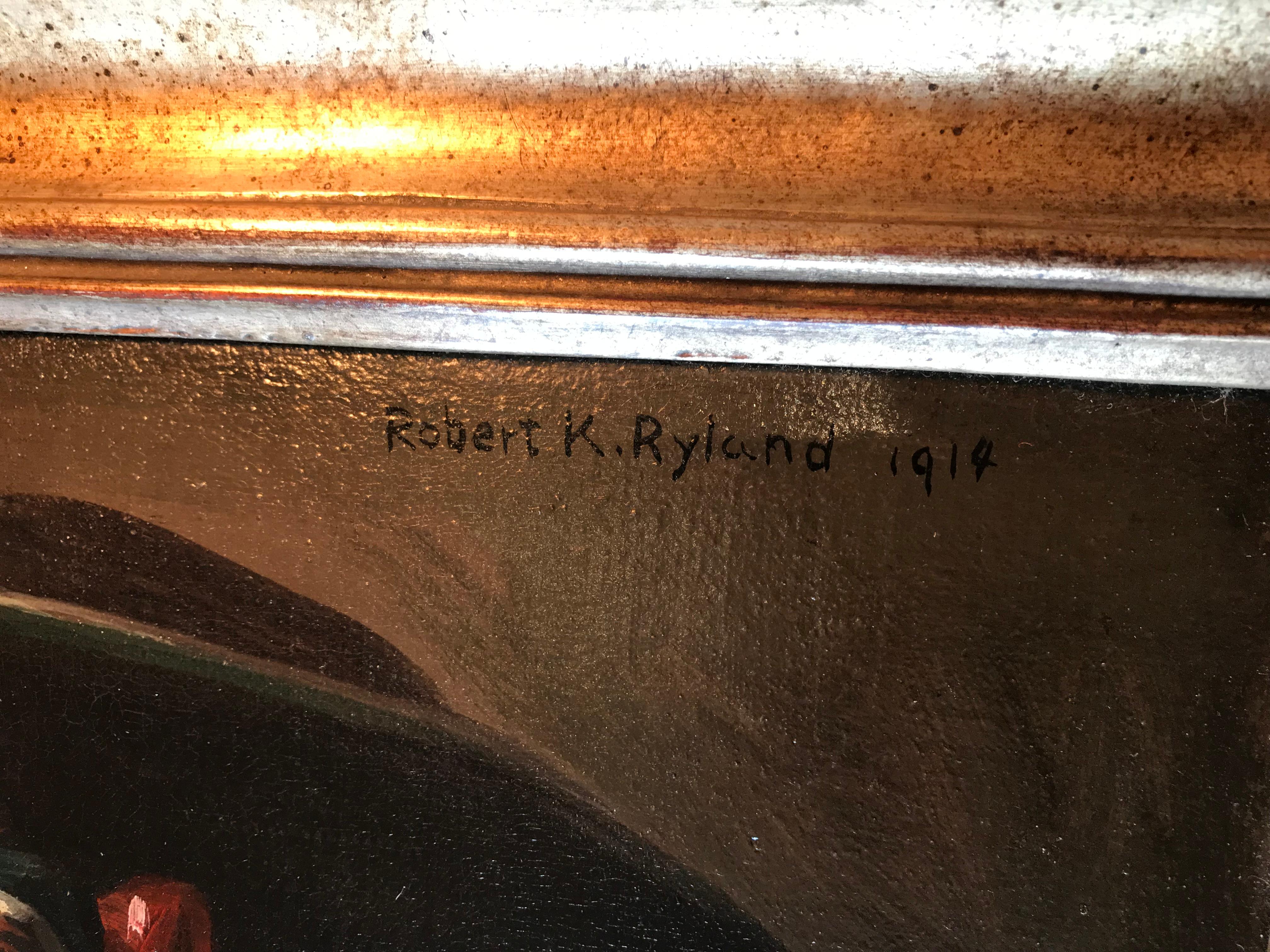 XX secolo Ritratto di signora Pittore americano da parete Art Decor Pittura incorniciata LA in vendita