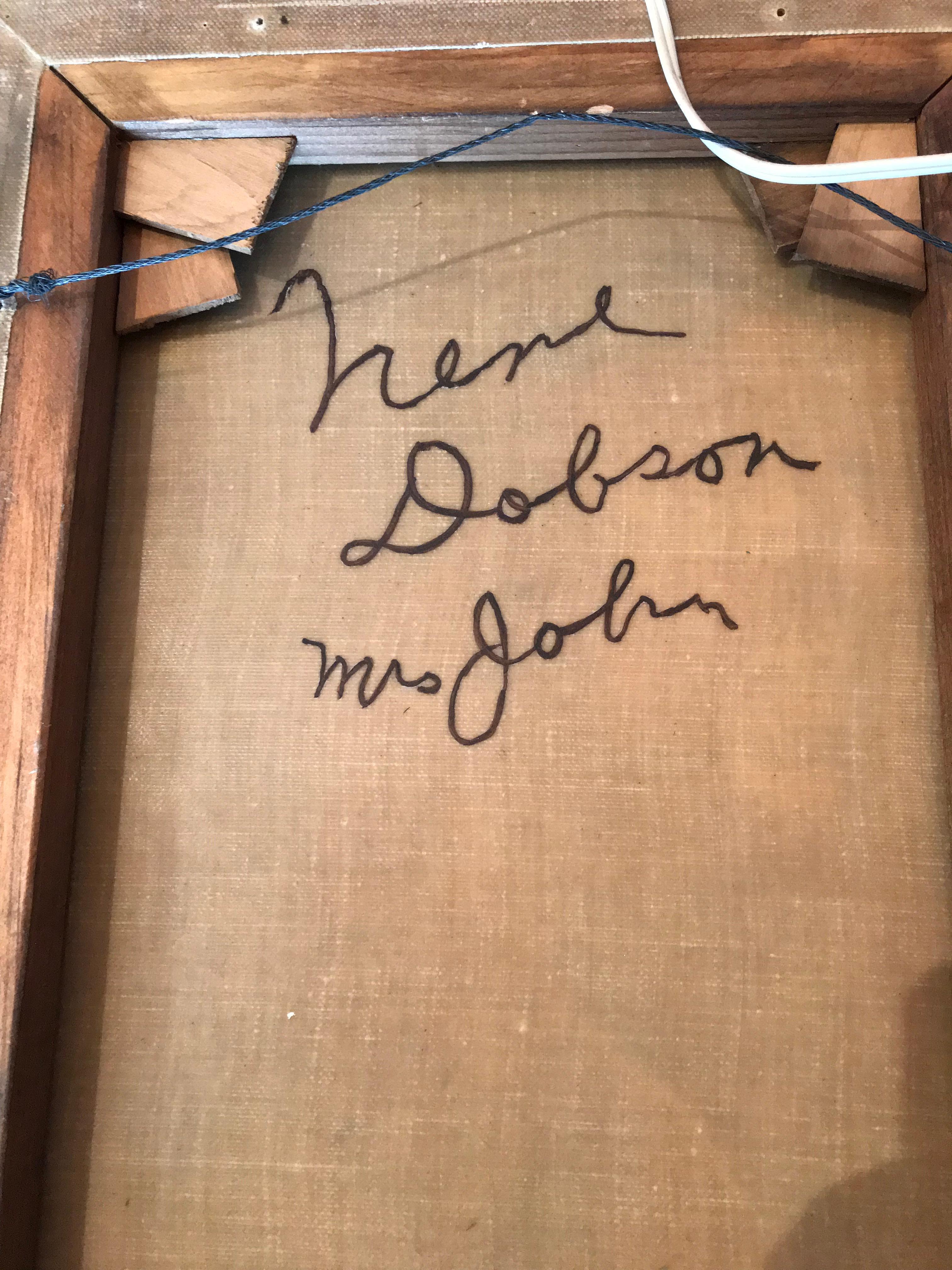Tela Ritratto di signora Pittore americano da parete Art Decor Pittura incorniciata LA in vendita