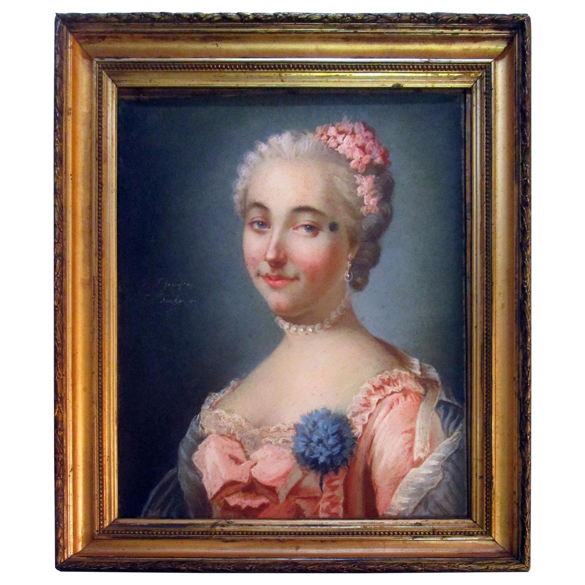 Portrait of a Lady Late 18th Century French Pastel