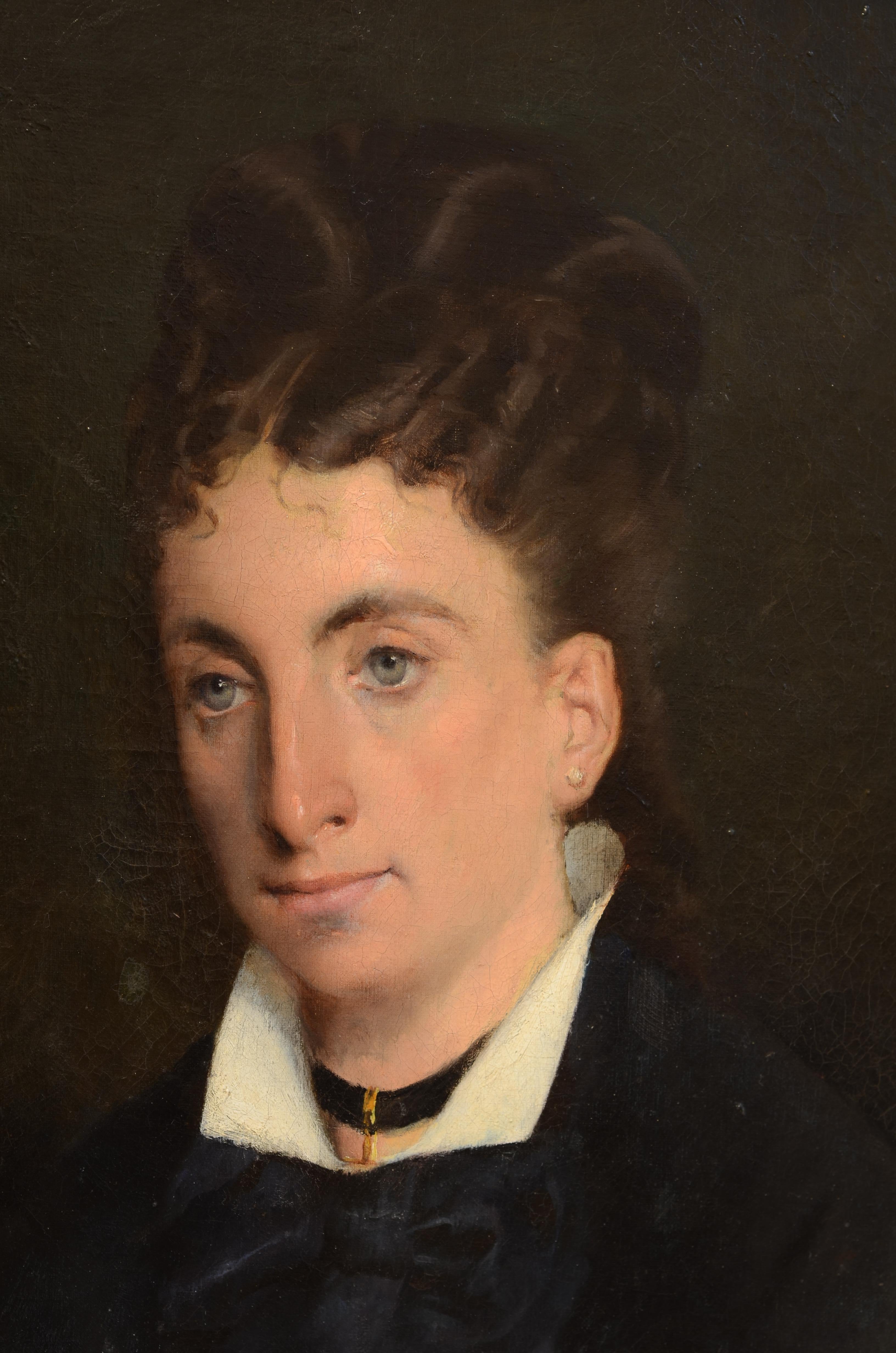 Portrait of a Lady, Oil on Canvas, 19th Century 1