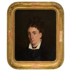 Portrait of a Lady, Oil on Canvas, 19th Century