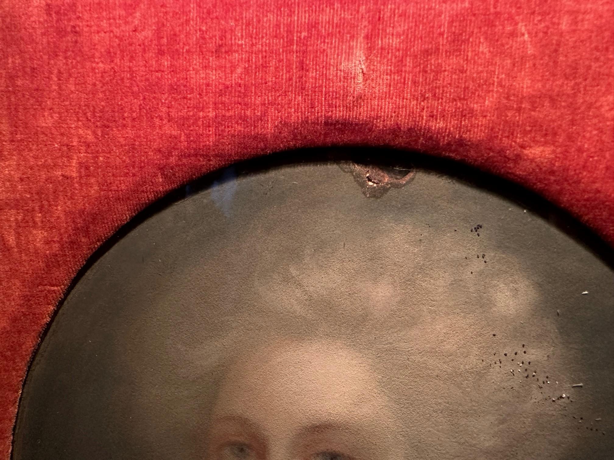Hand-Carved Portrait of a Lady Pastel 19th C. British School Antiques Los Angeles Gilt Wood For Sale