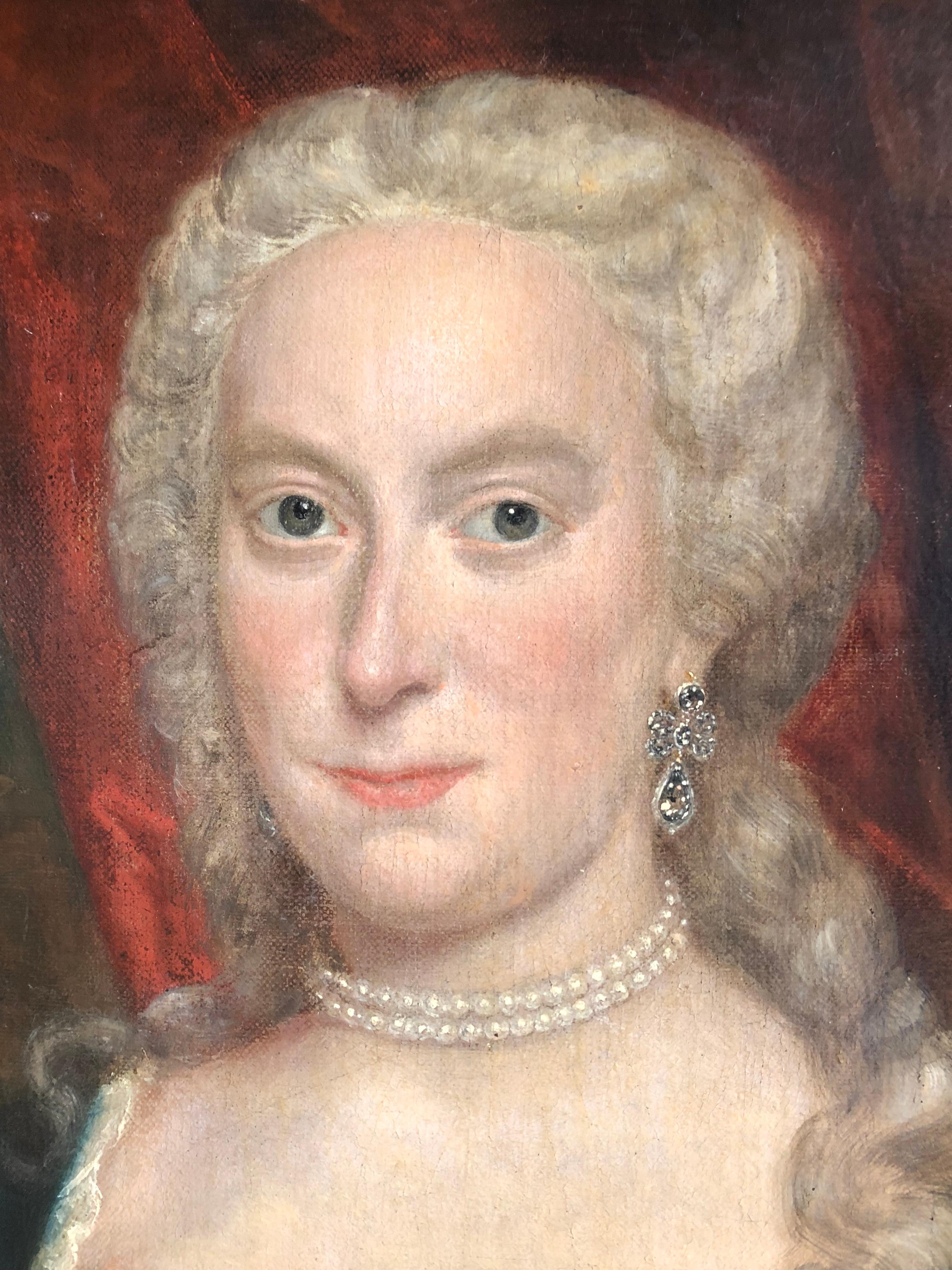 Portrait of a Lady, Attributed to William Hoare, 18th Century 4